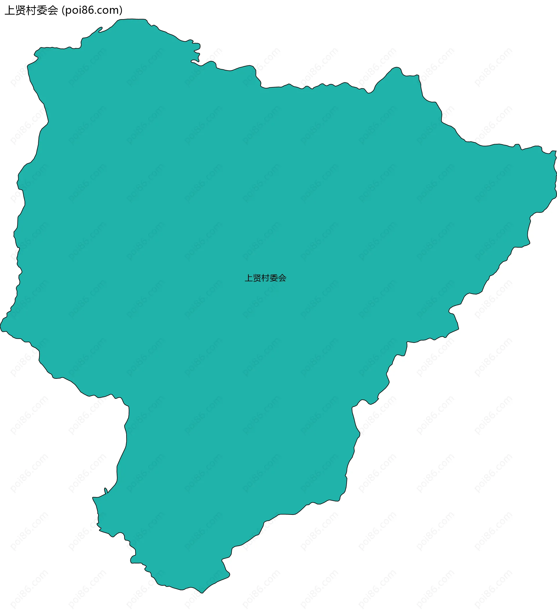 上贤村委会边界地图