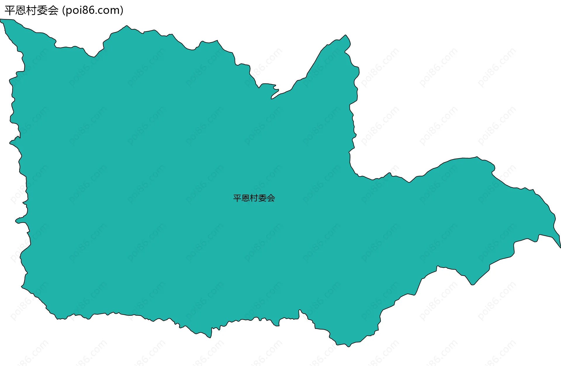 平恩村委会边界地图