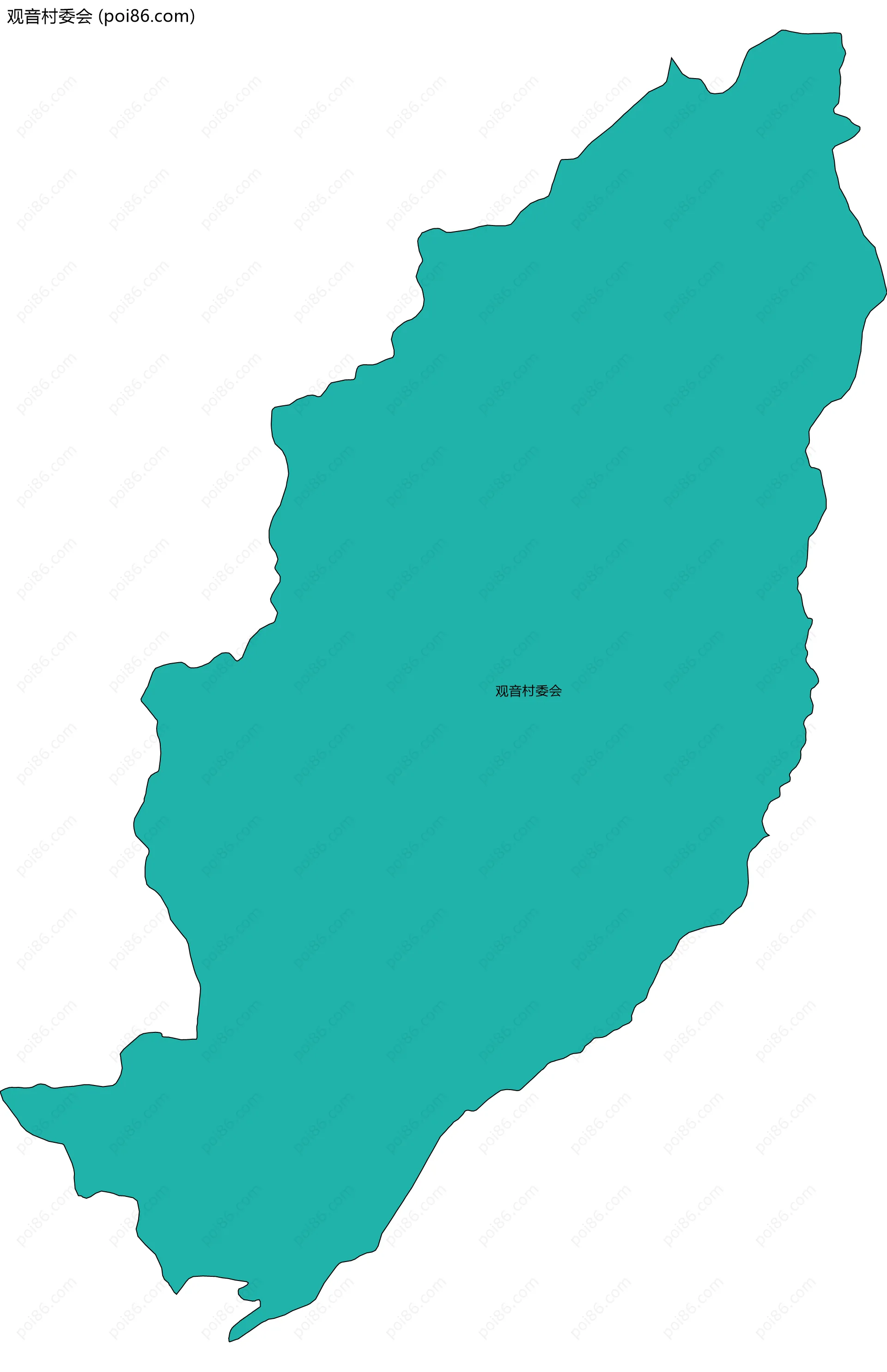 观音村委会边界地图