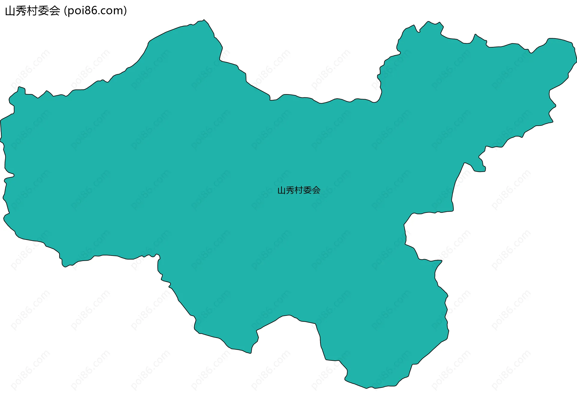 山秀村委会边界地图