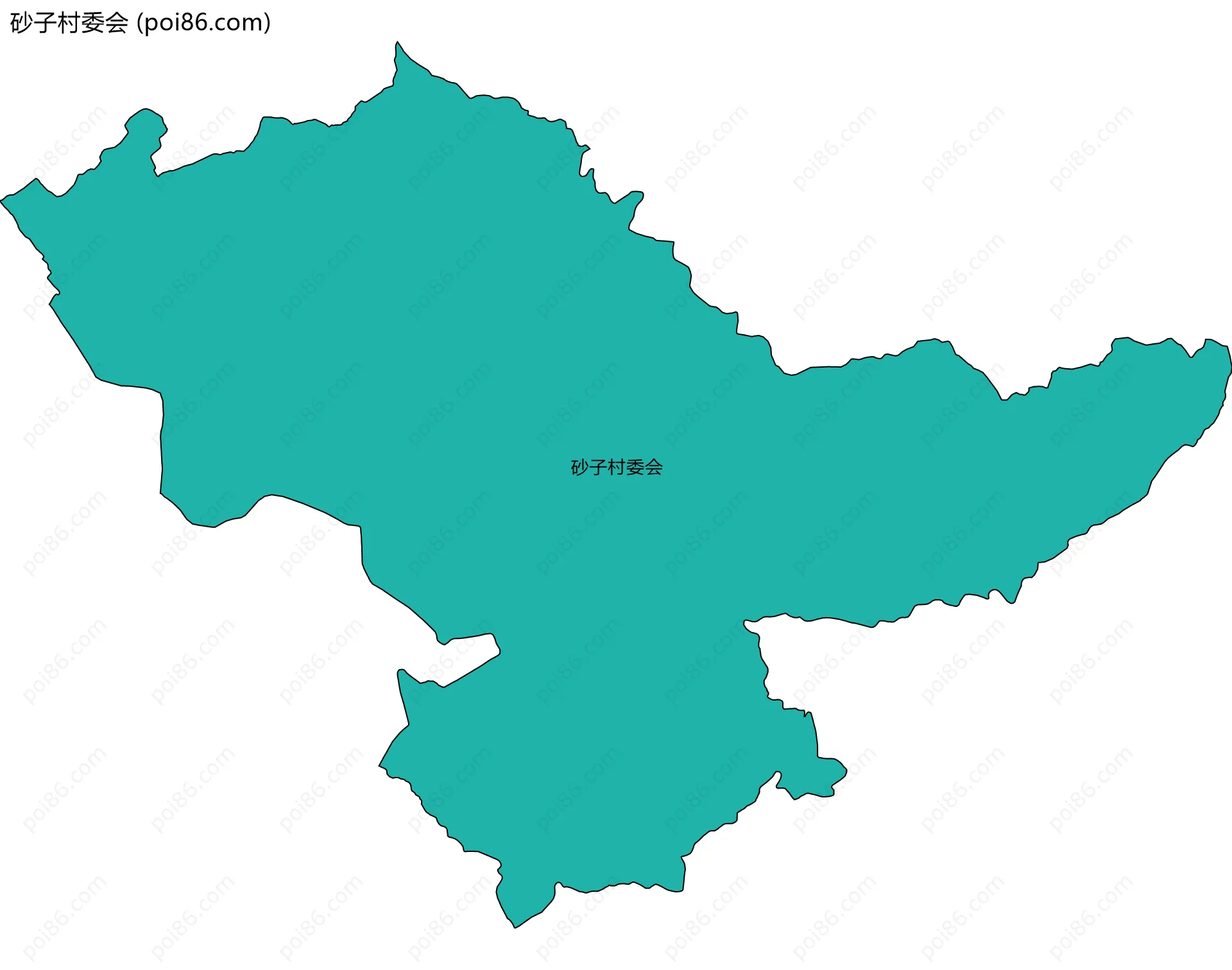 砂子村委会边界地图