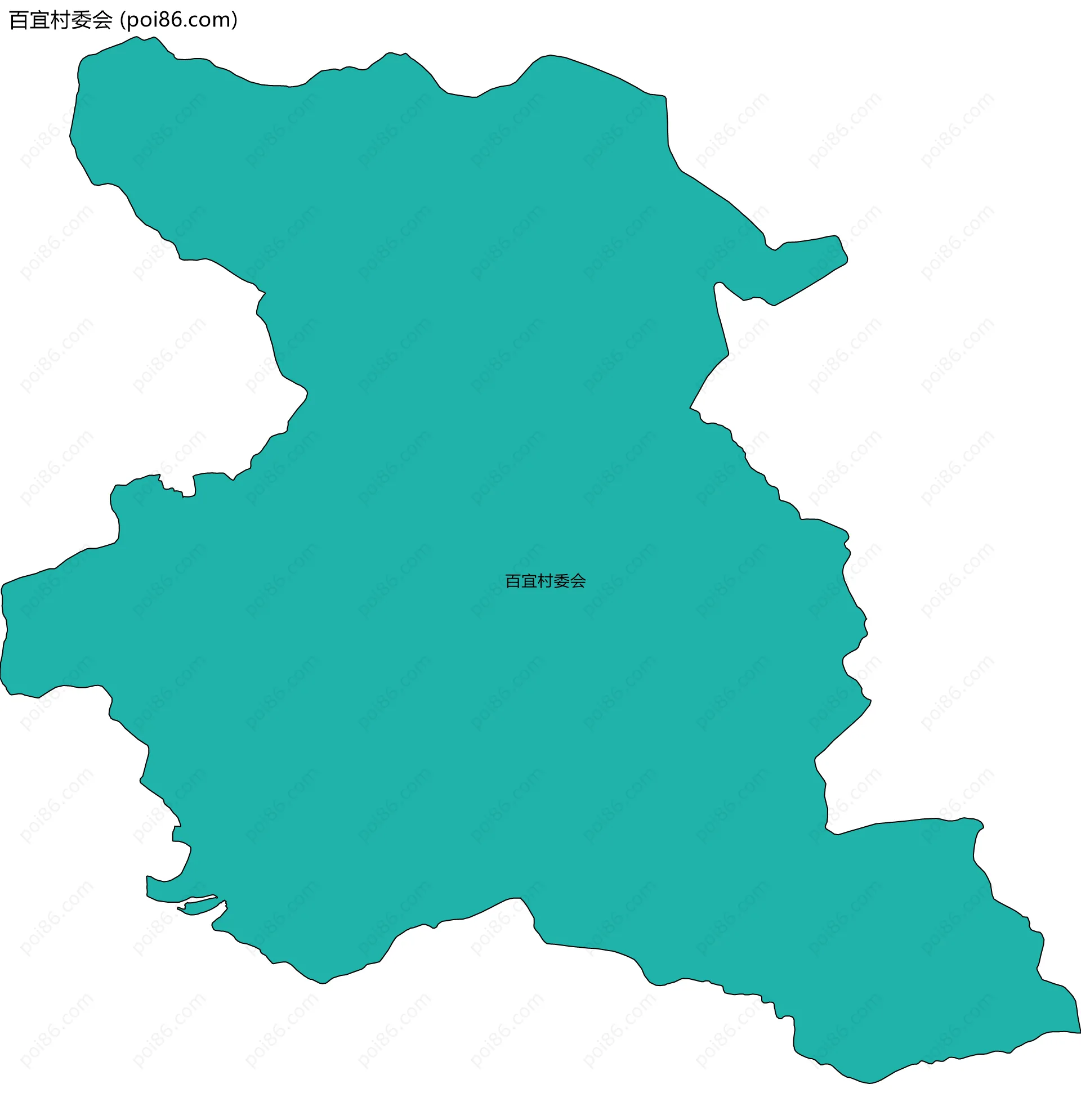 百宜村委会边界地图