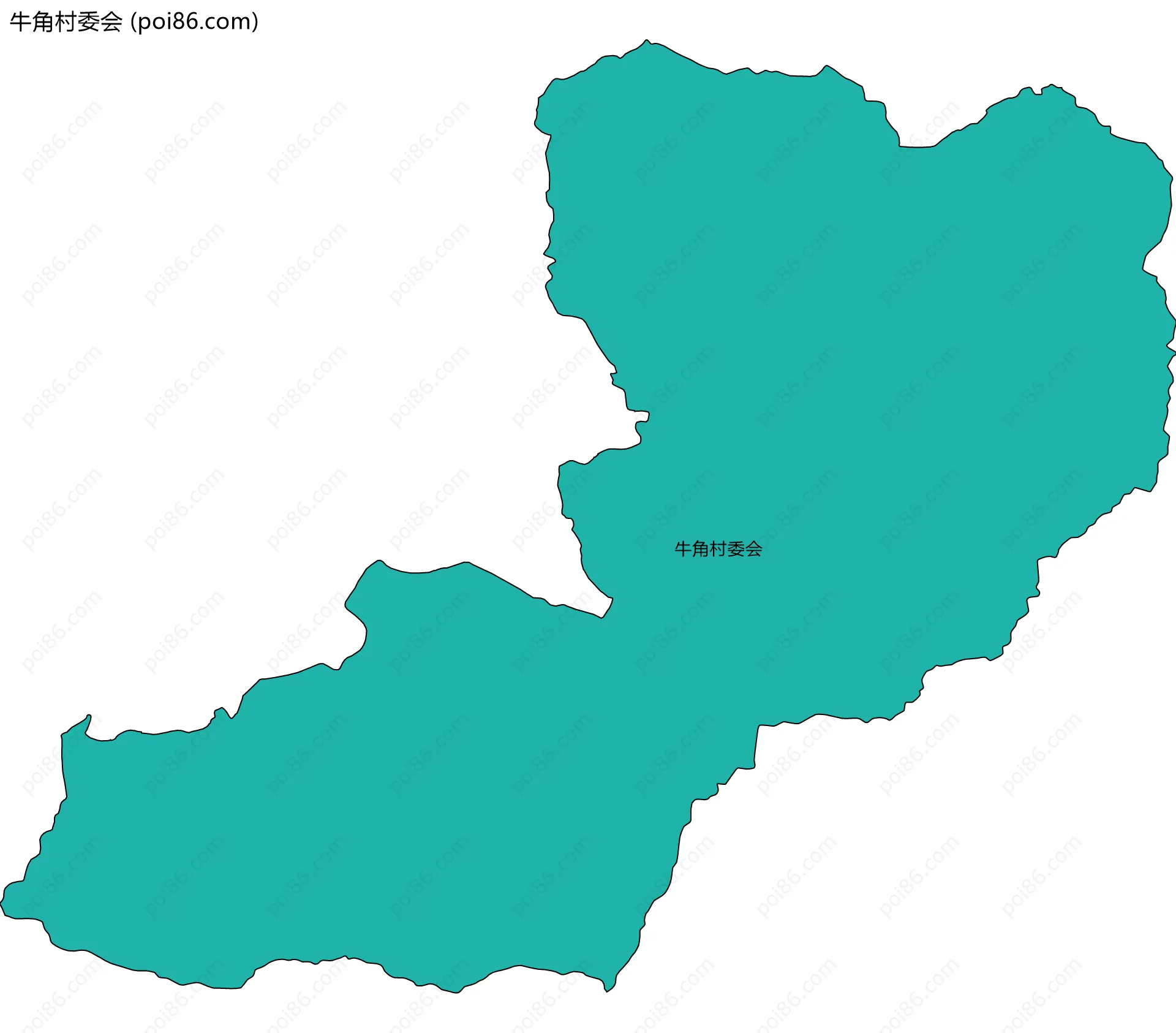 牛角村委会边界地图