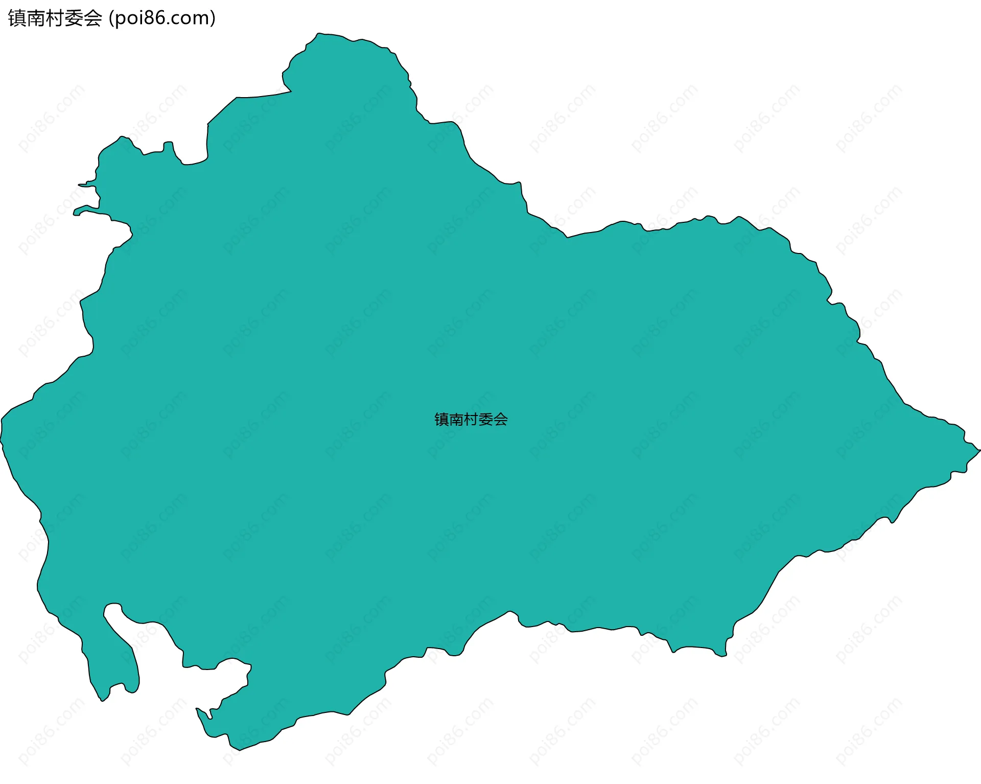 镇南村委会边界地图