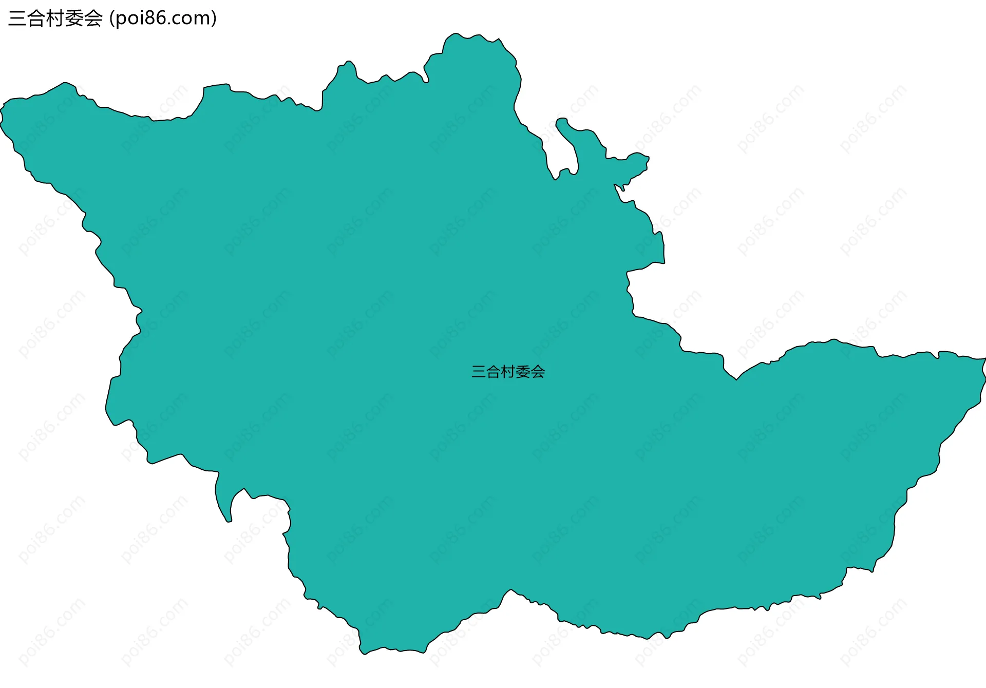 三合村委会边界地图