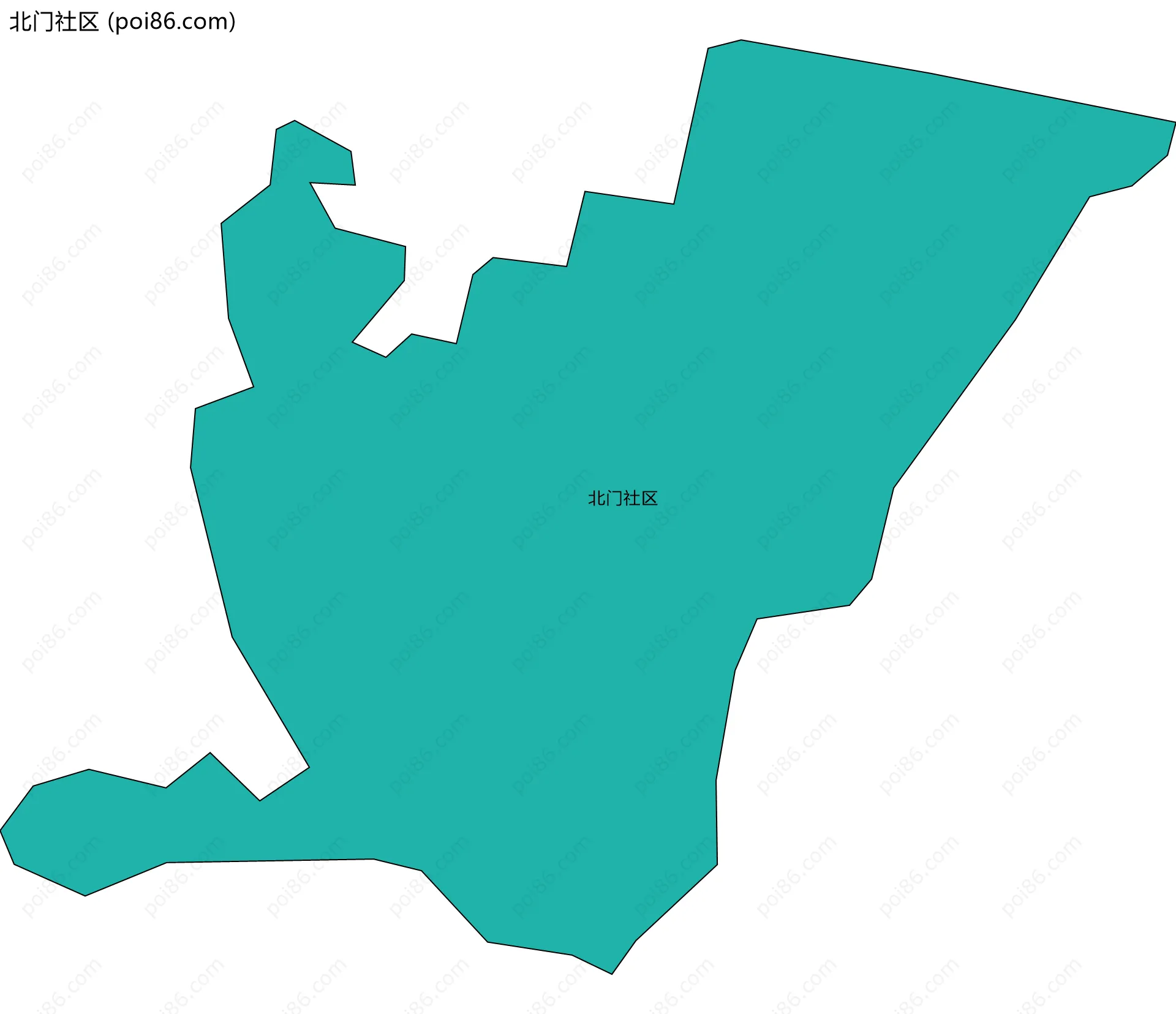 北门社区边界地图