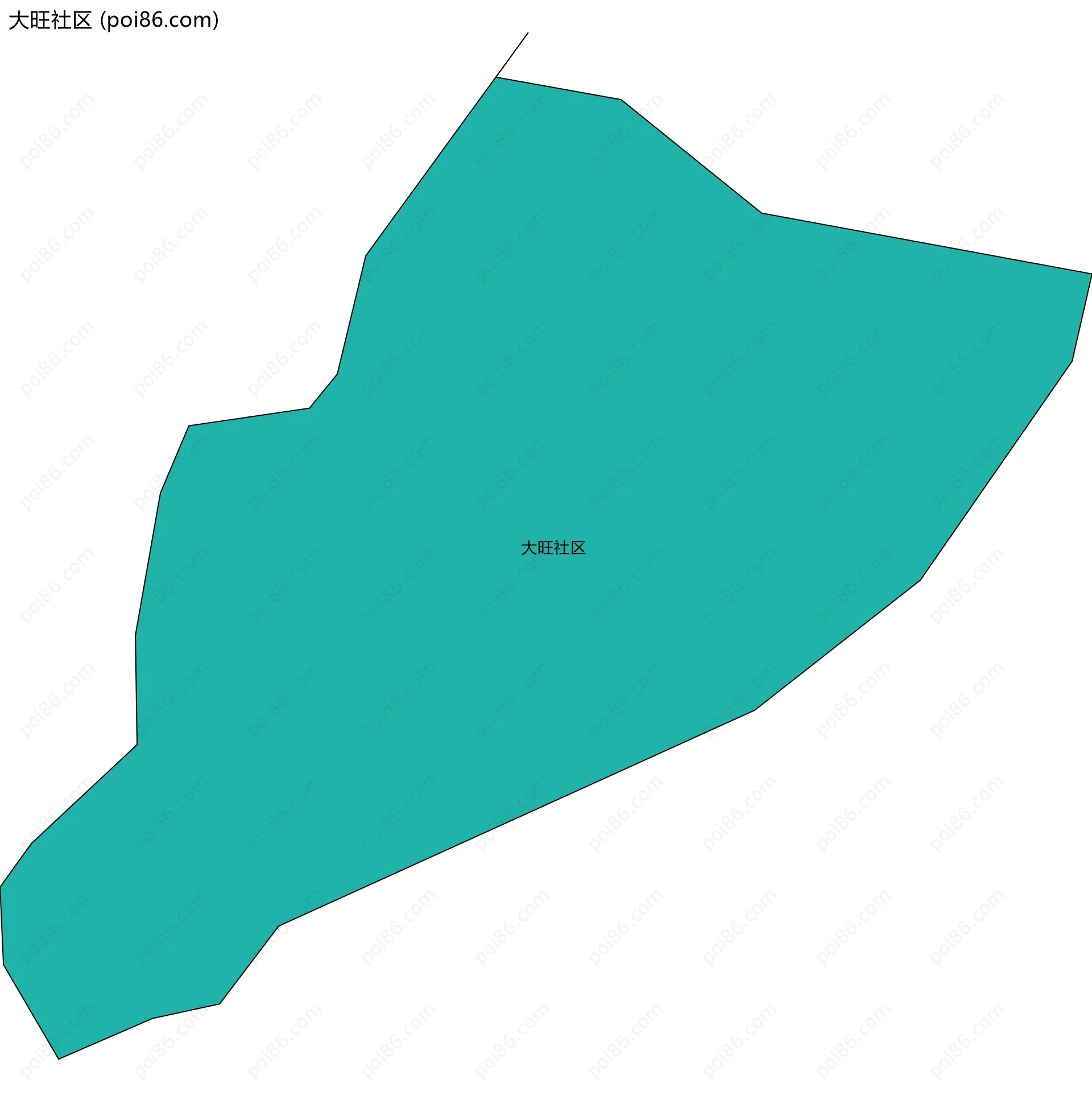 大旺社区边界地图