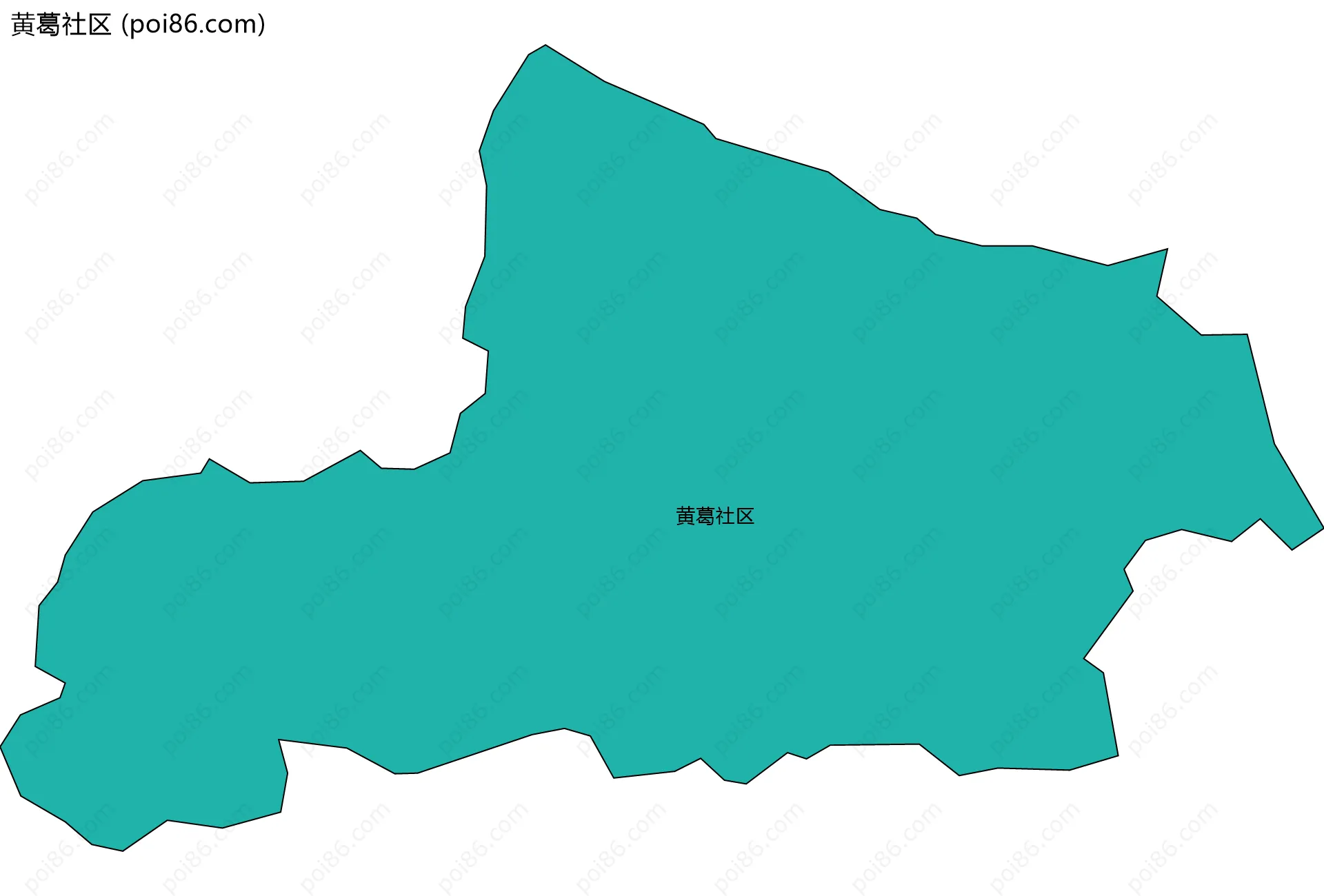 黄葛社区边界地图
