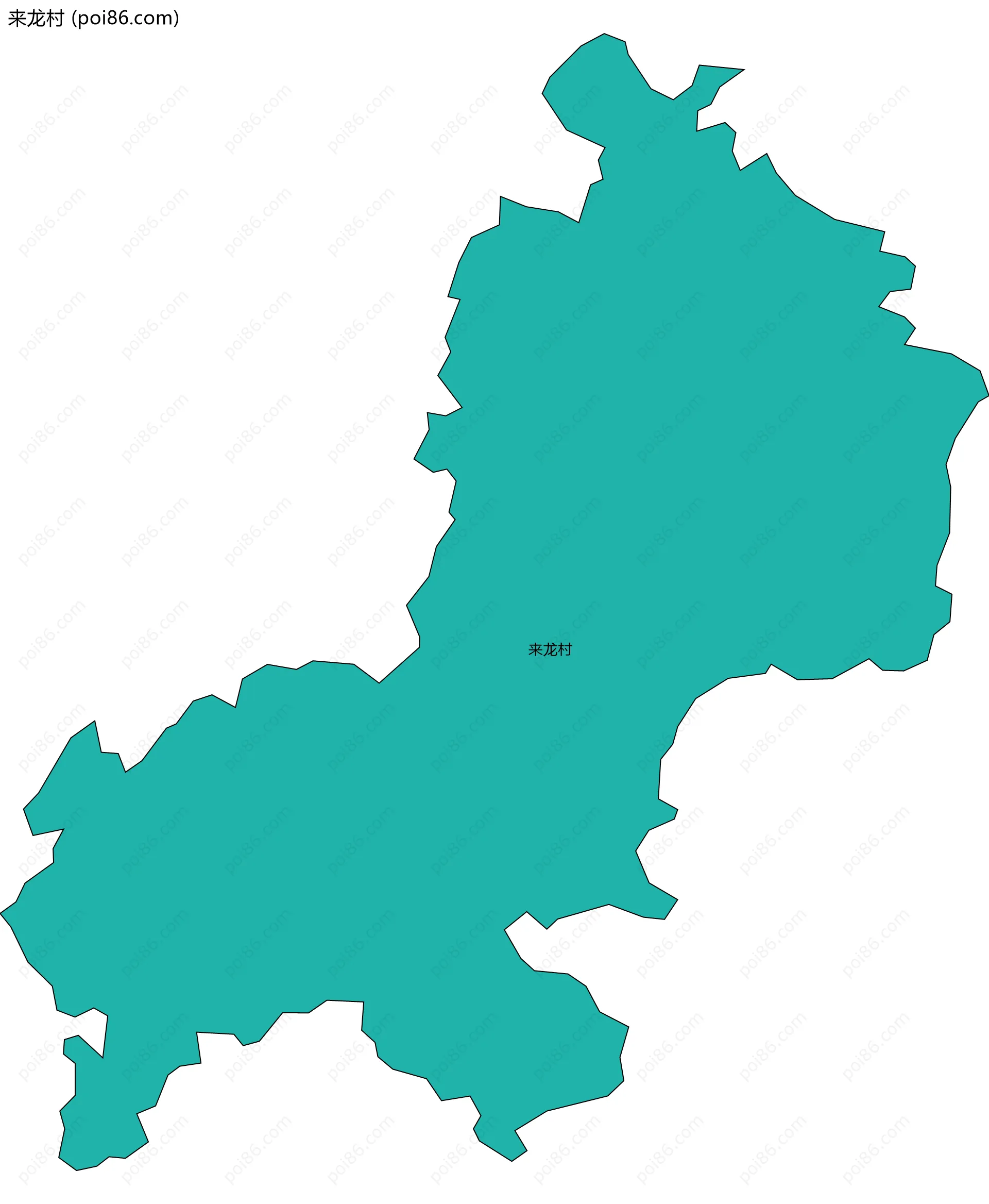 来龙村边界地图