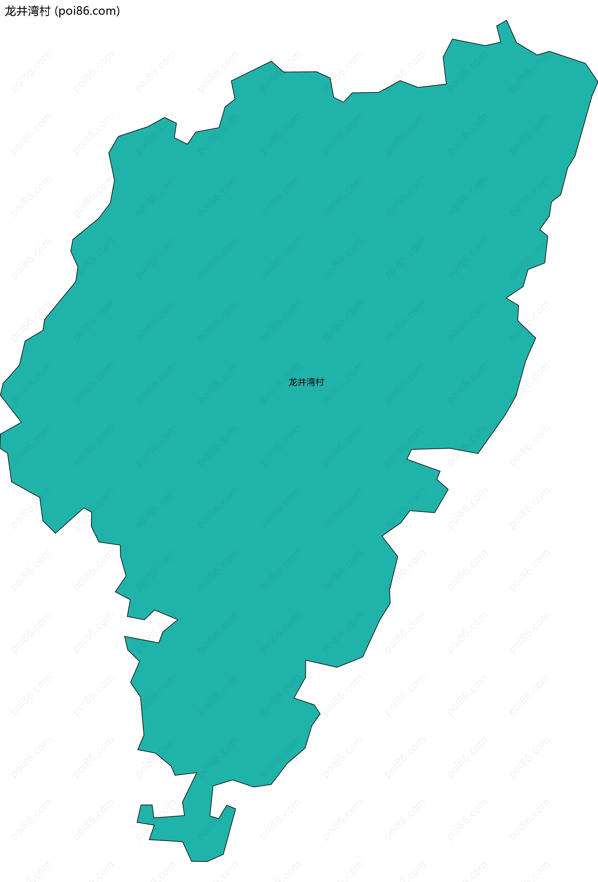 龙井湾村边界地图