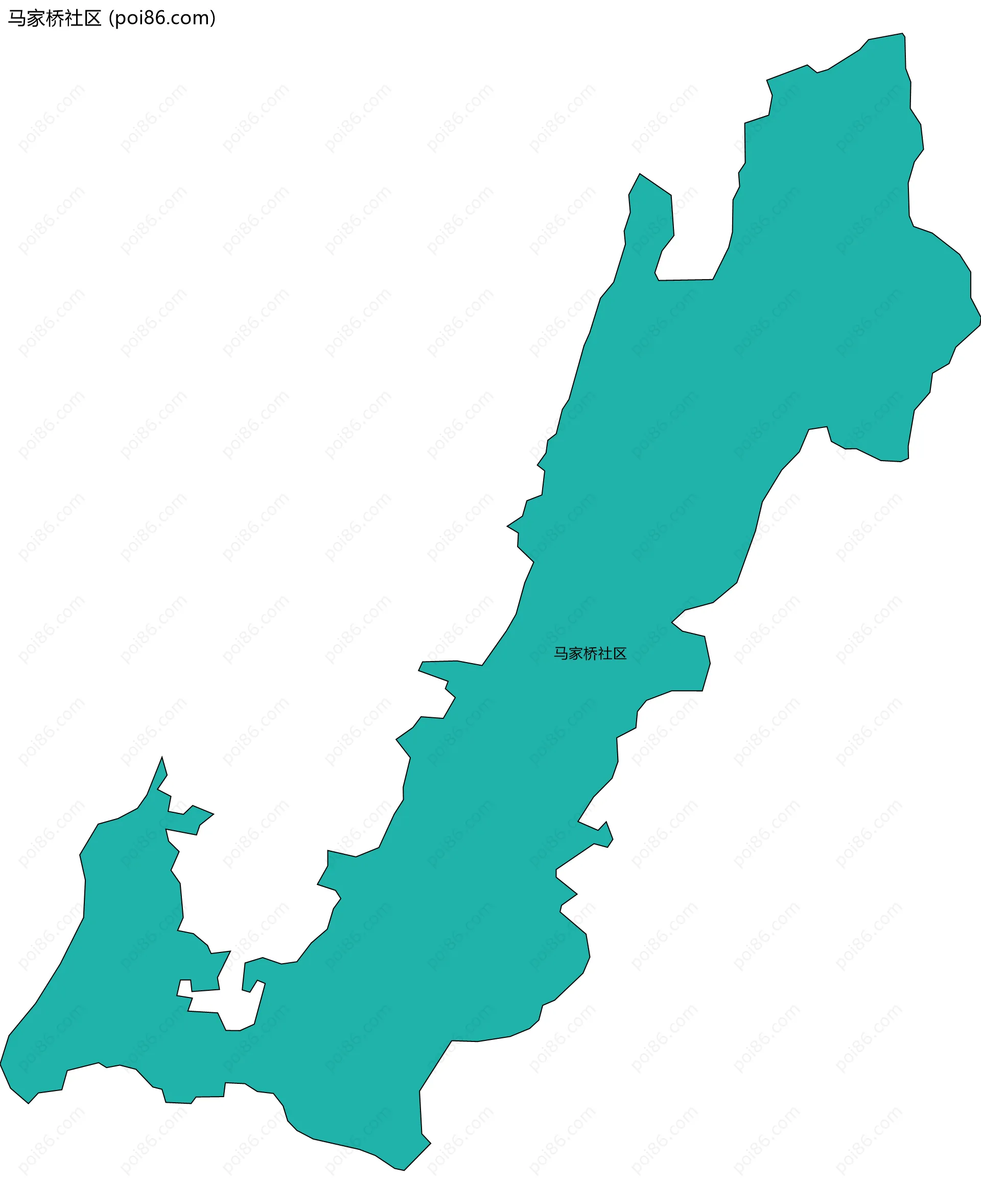 马家桥社区边界地图