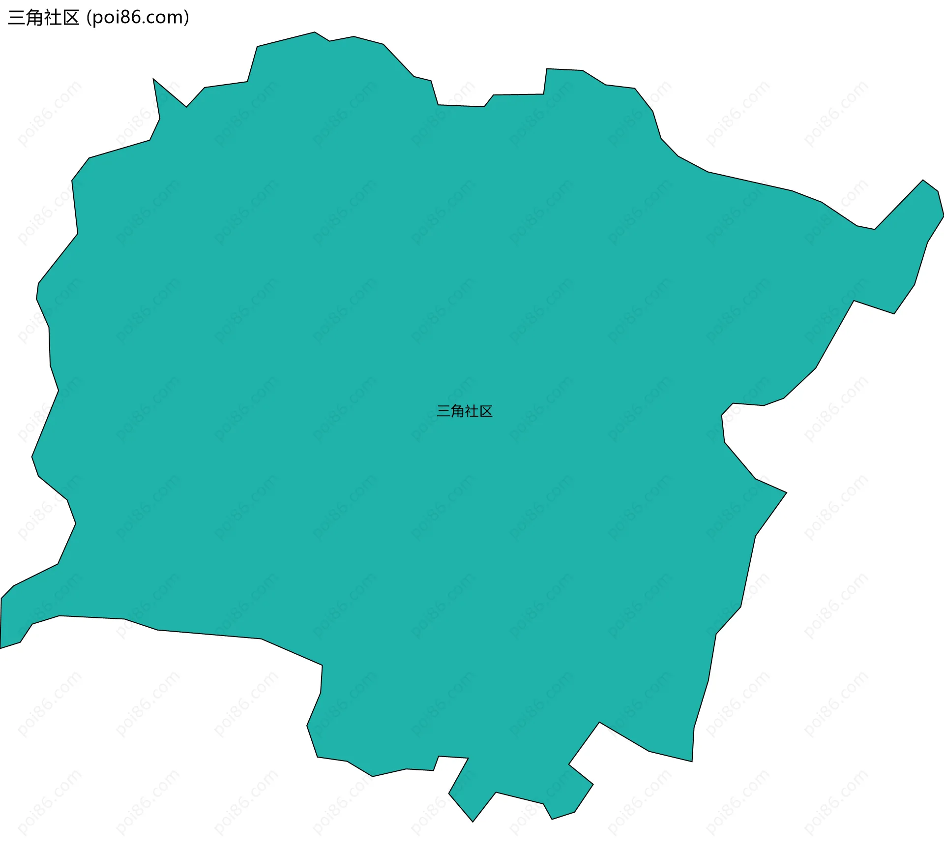 三角社区边界地图