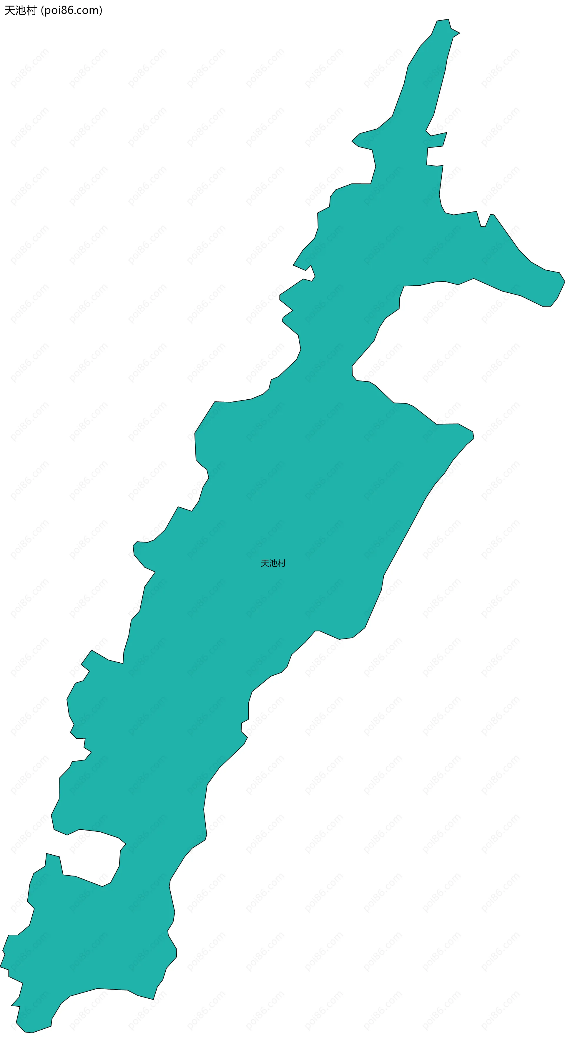 天池村边界地图