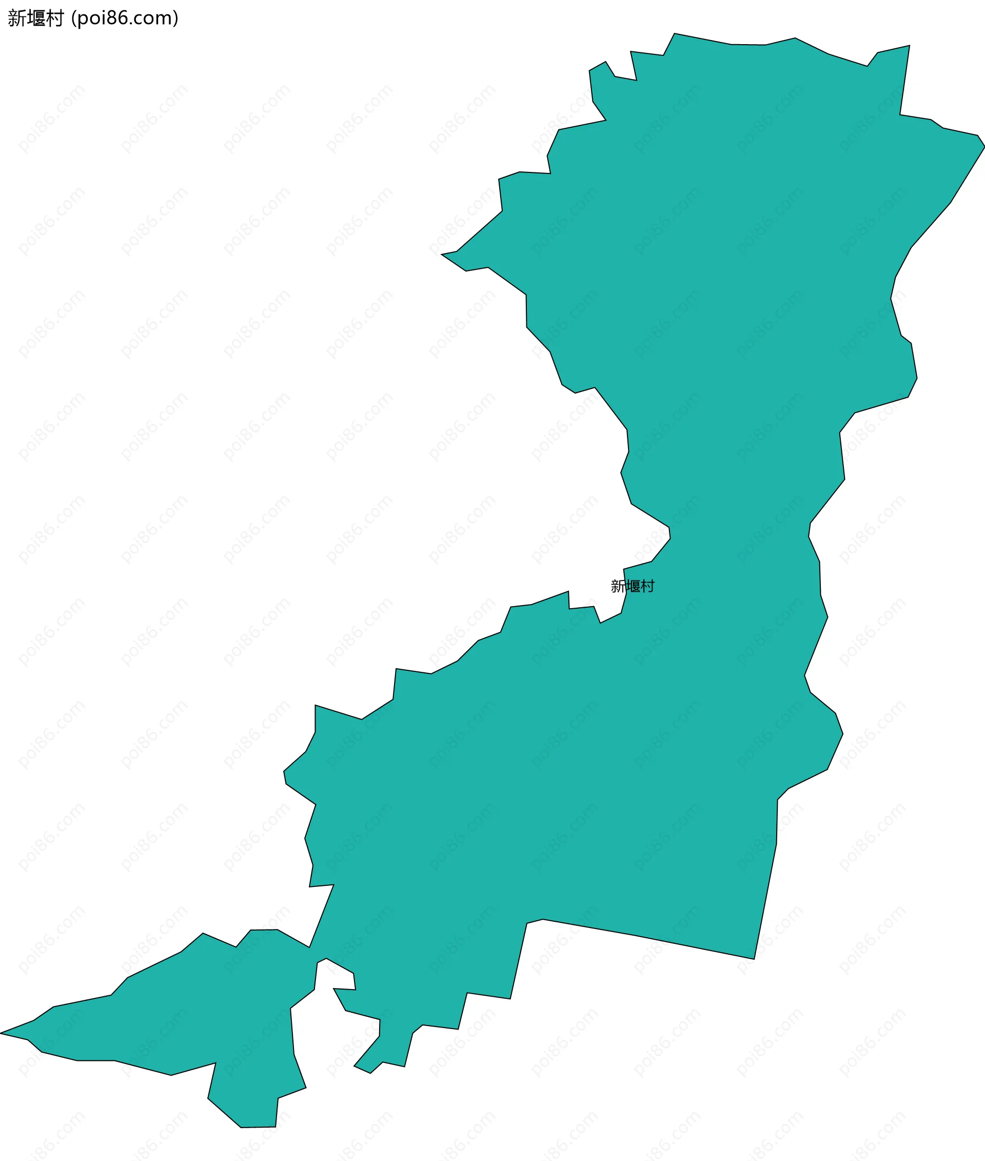 新堰村边界地图