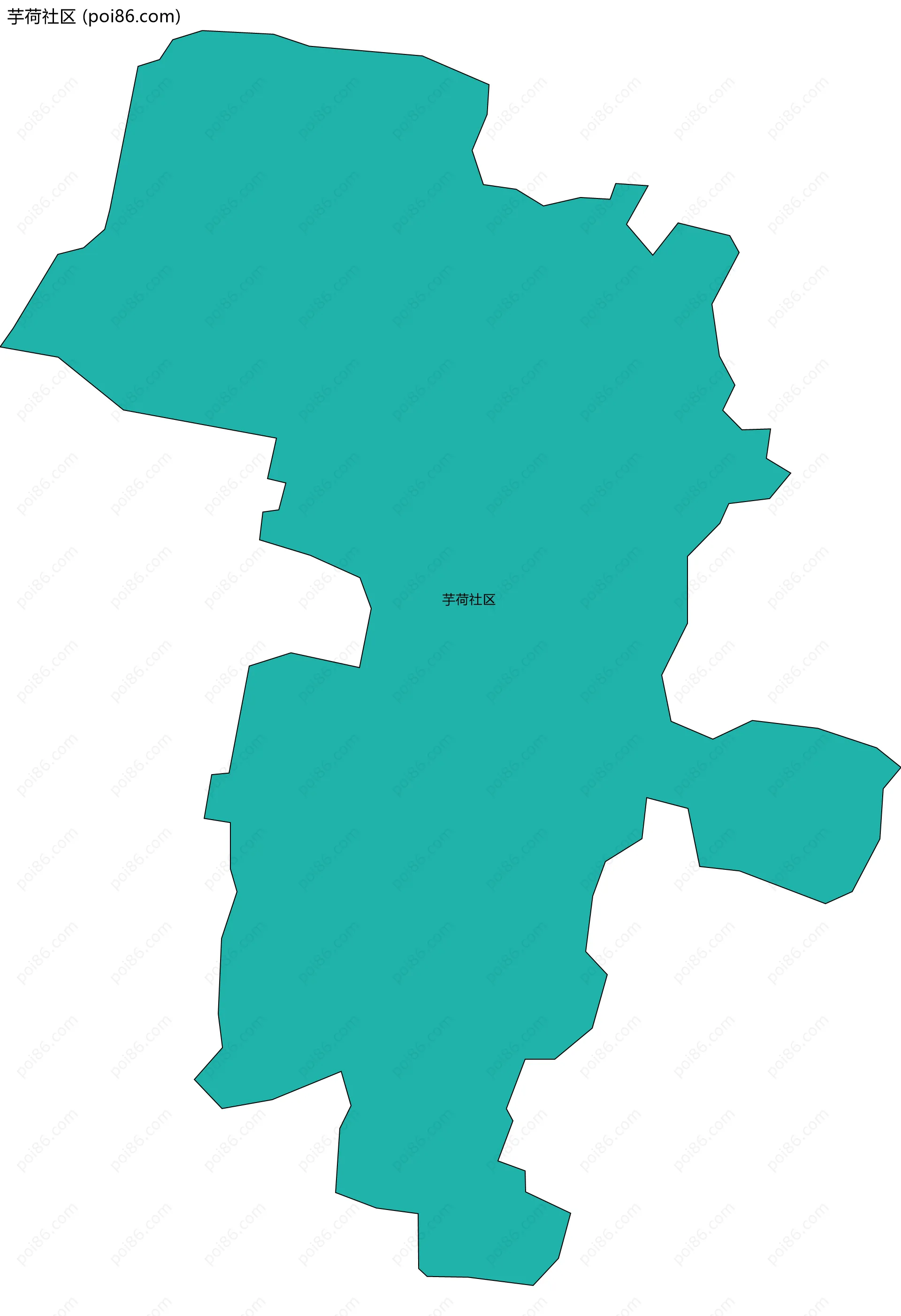 芋荷社区边界地图