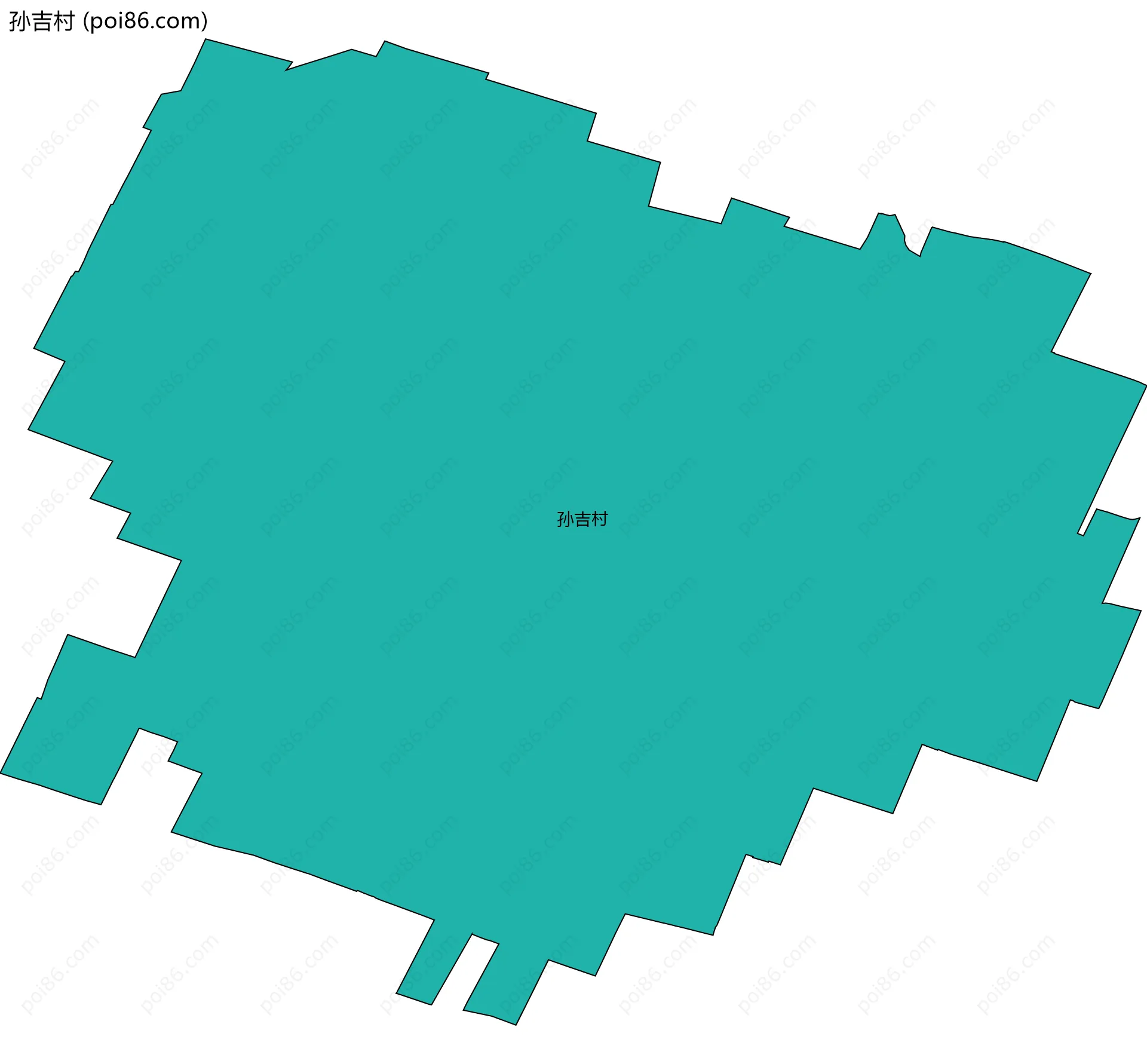 孙吉村边界地图