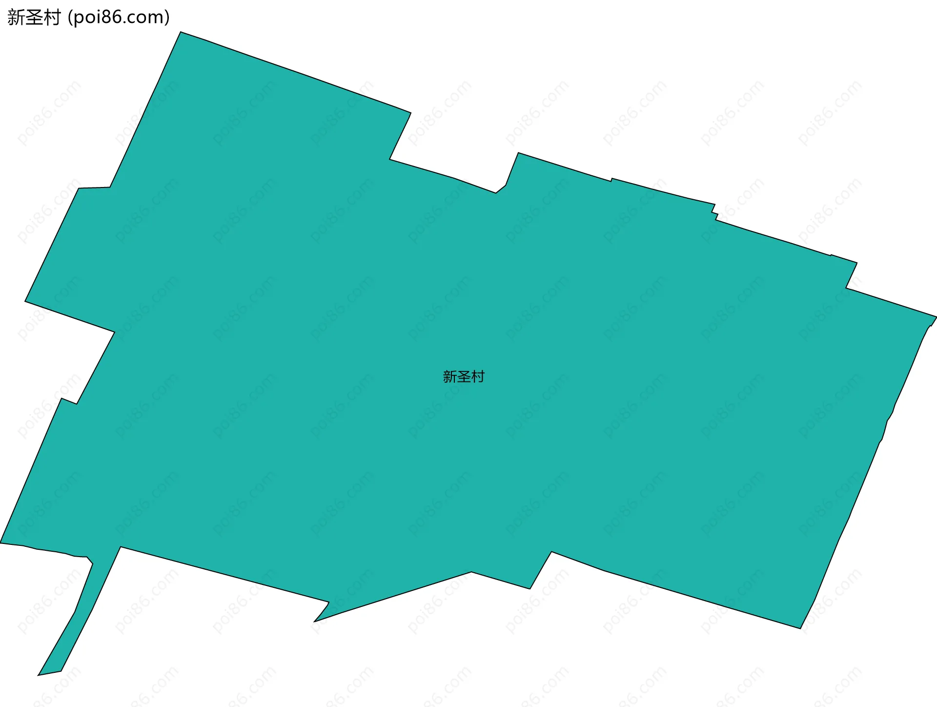 新圣村边界地图