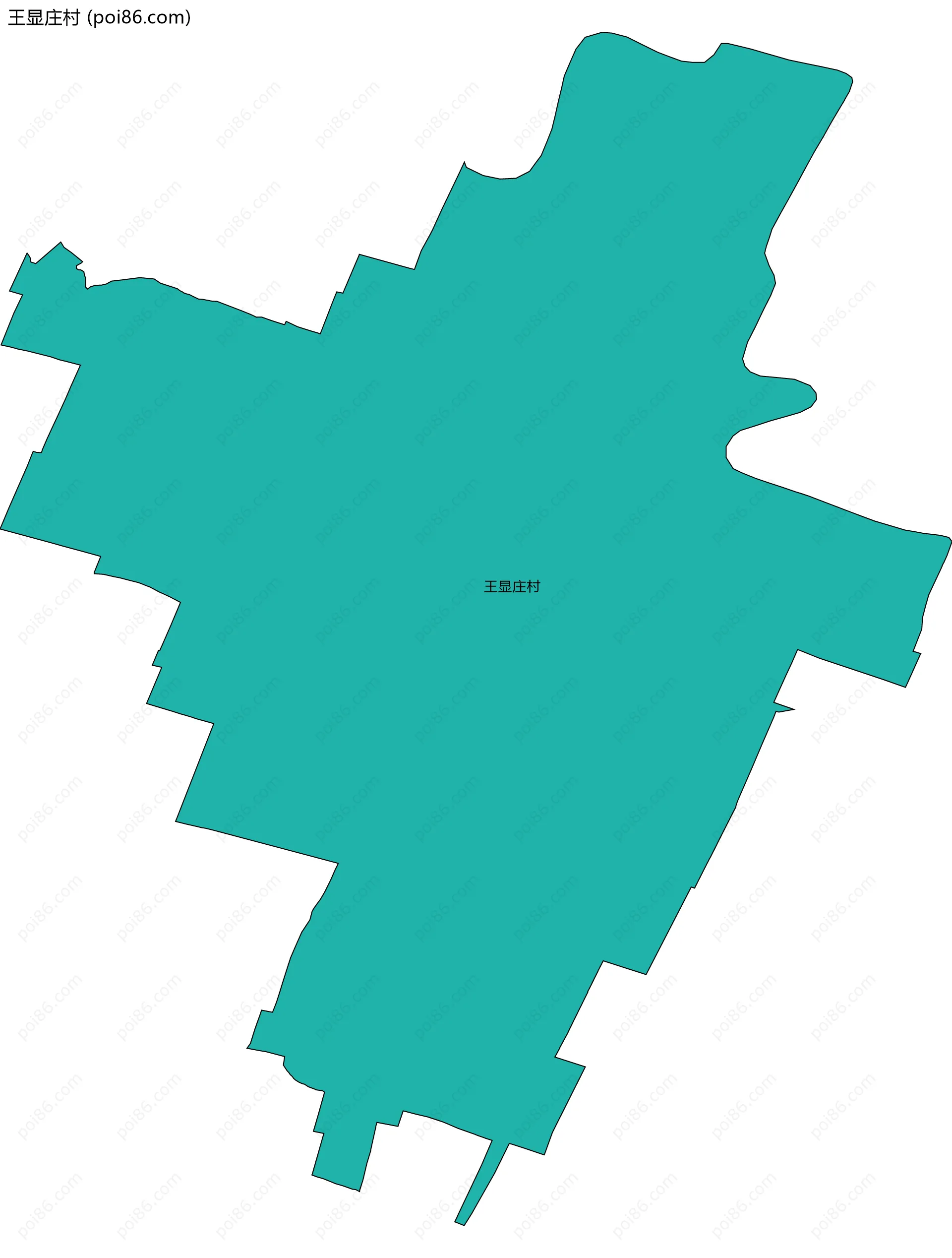 王显庄村边界地图