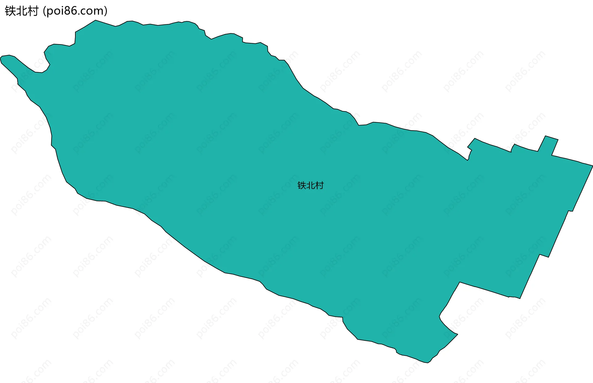 铁北村边界地图