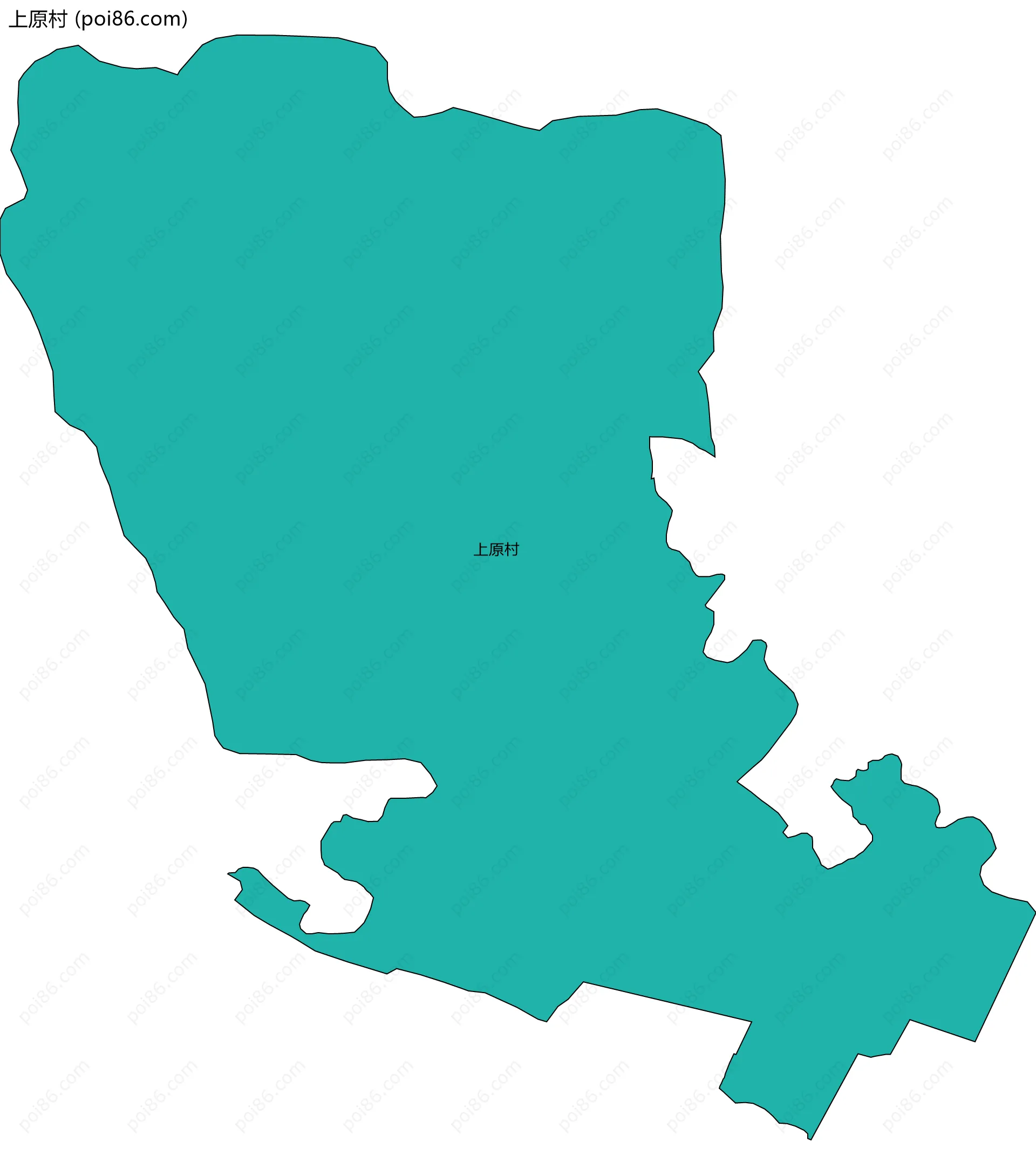 上原村边界地图