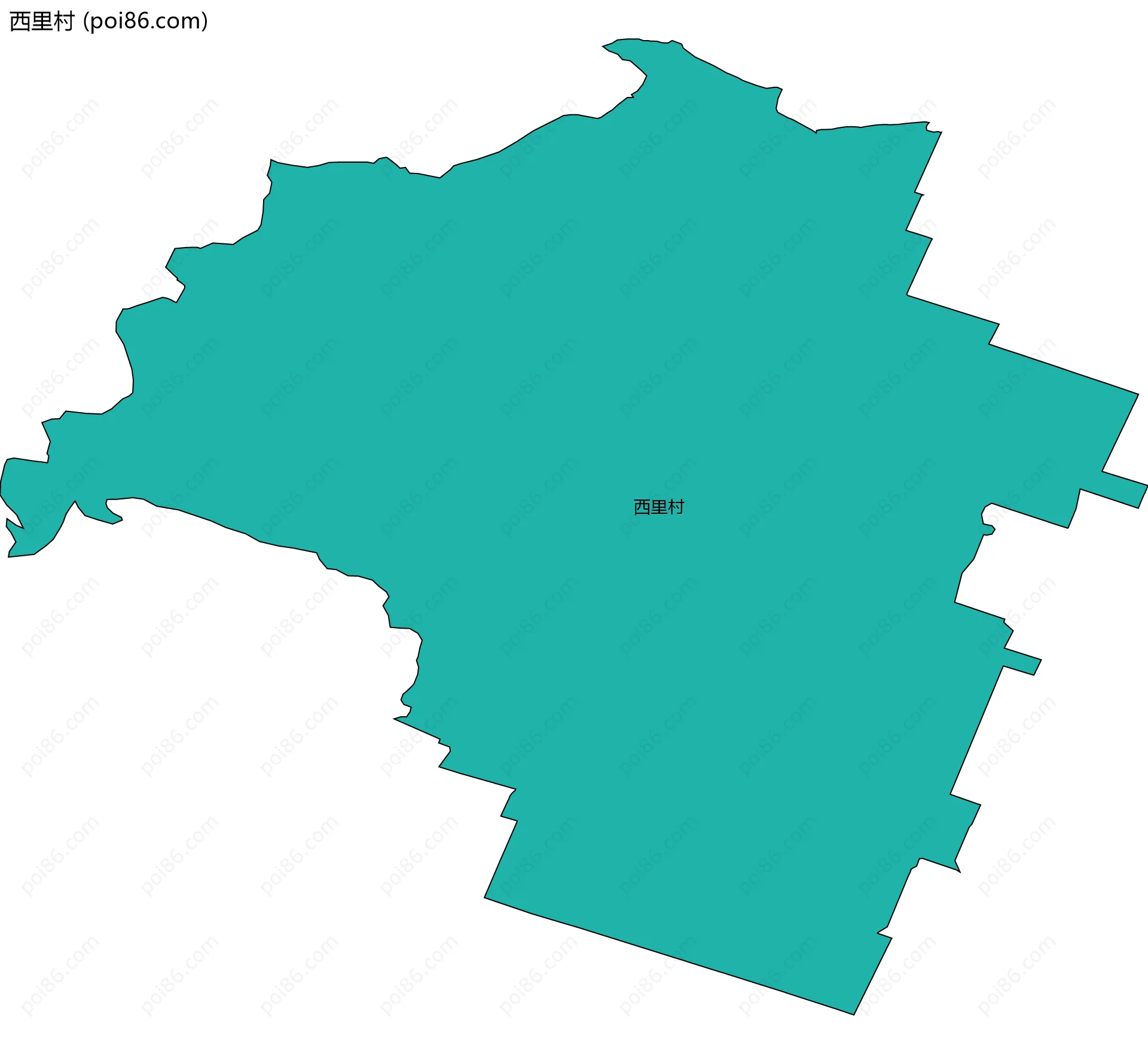 西里村边界地图