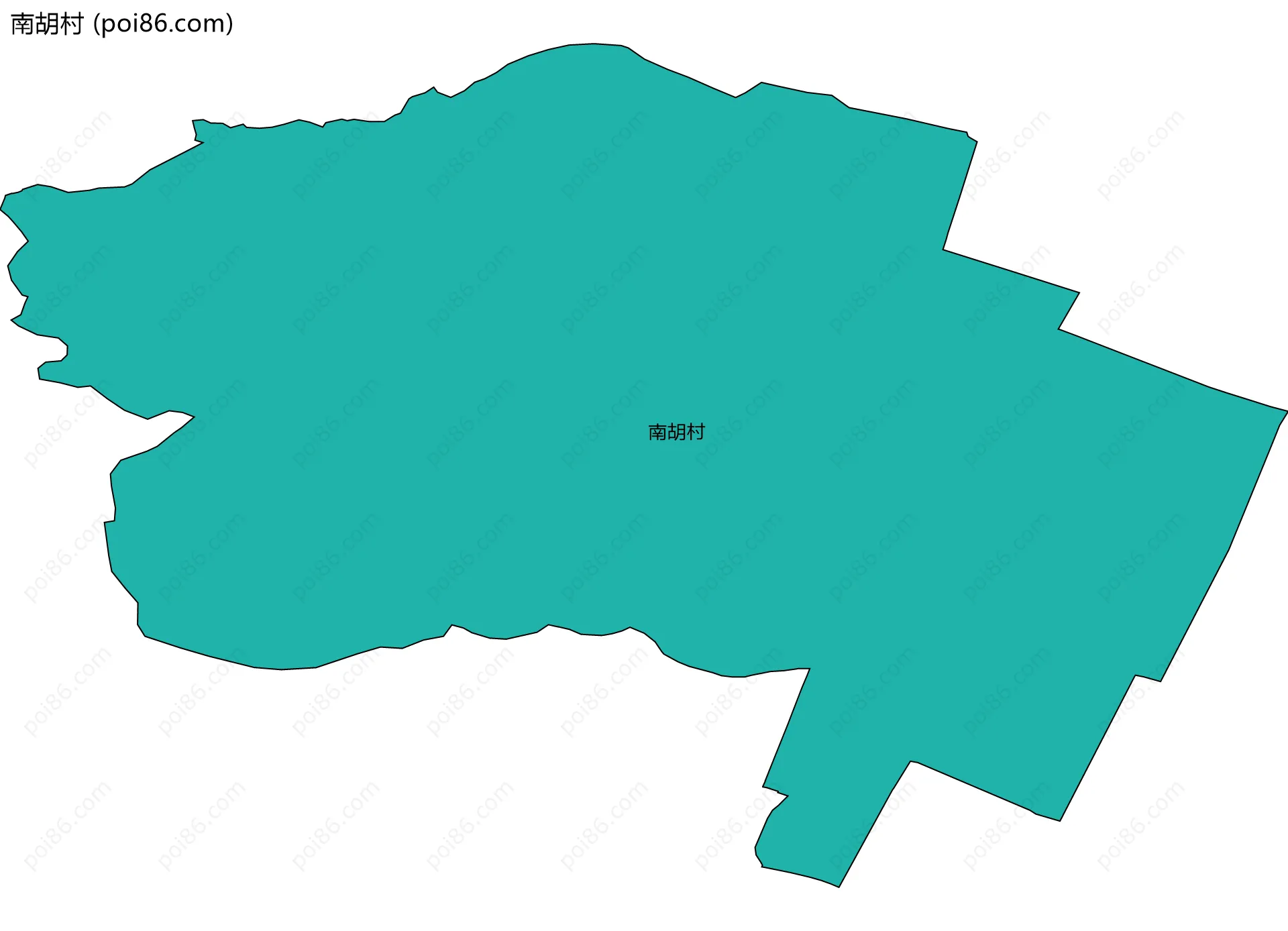 南胡村边界地图