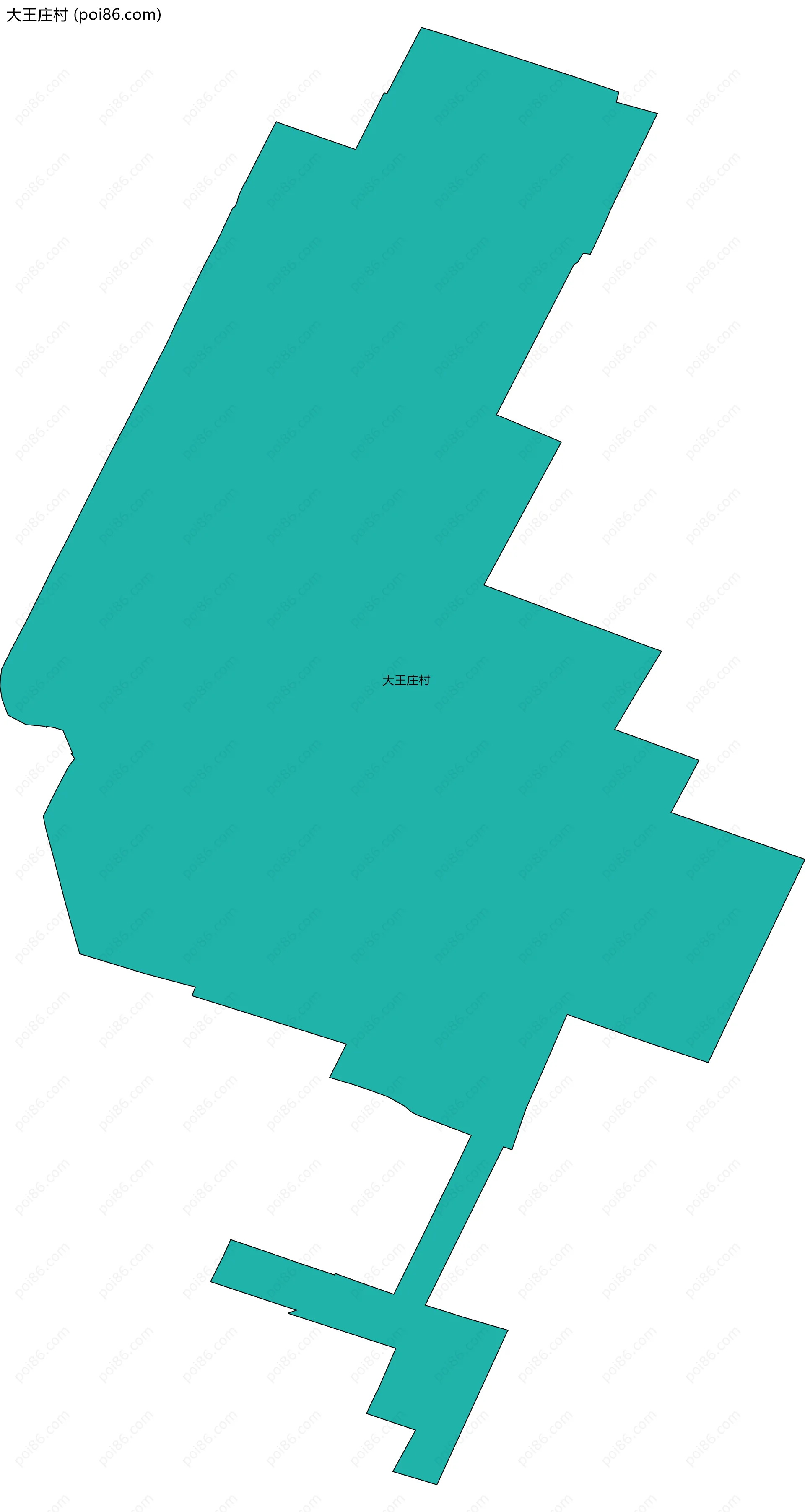 大王庄村边界地图