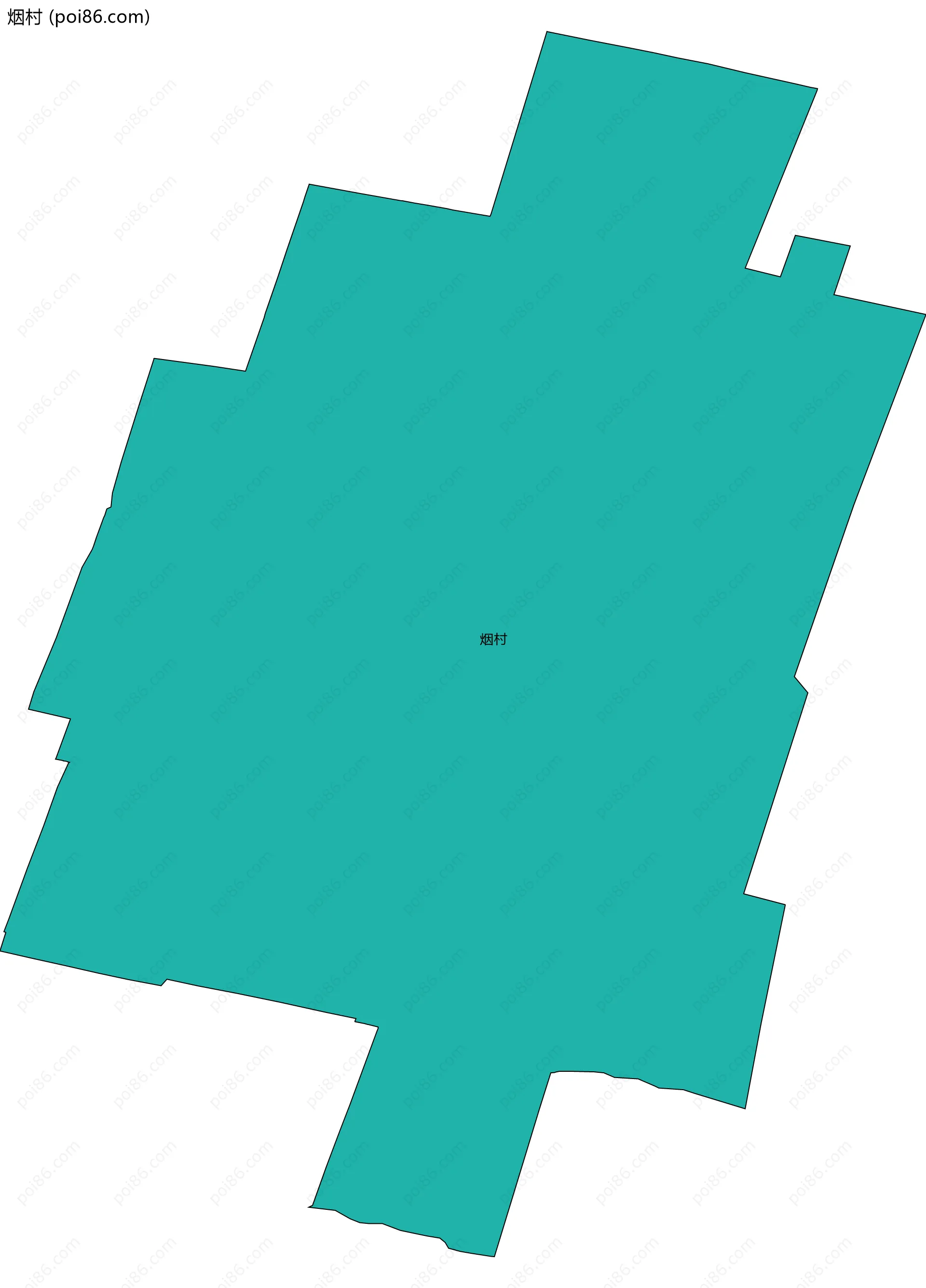 烟村边界地图