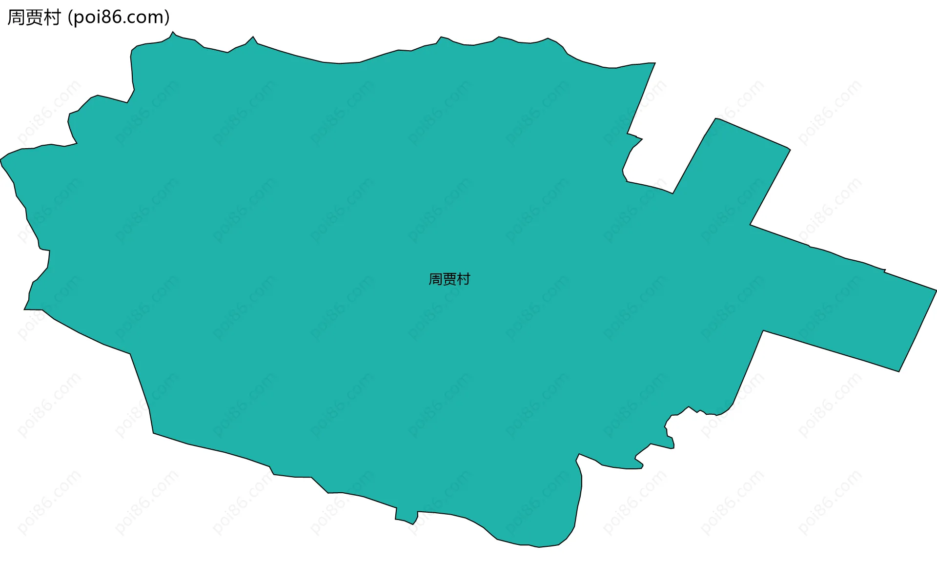 周贾村边界地图