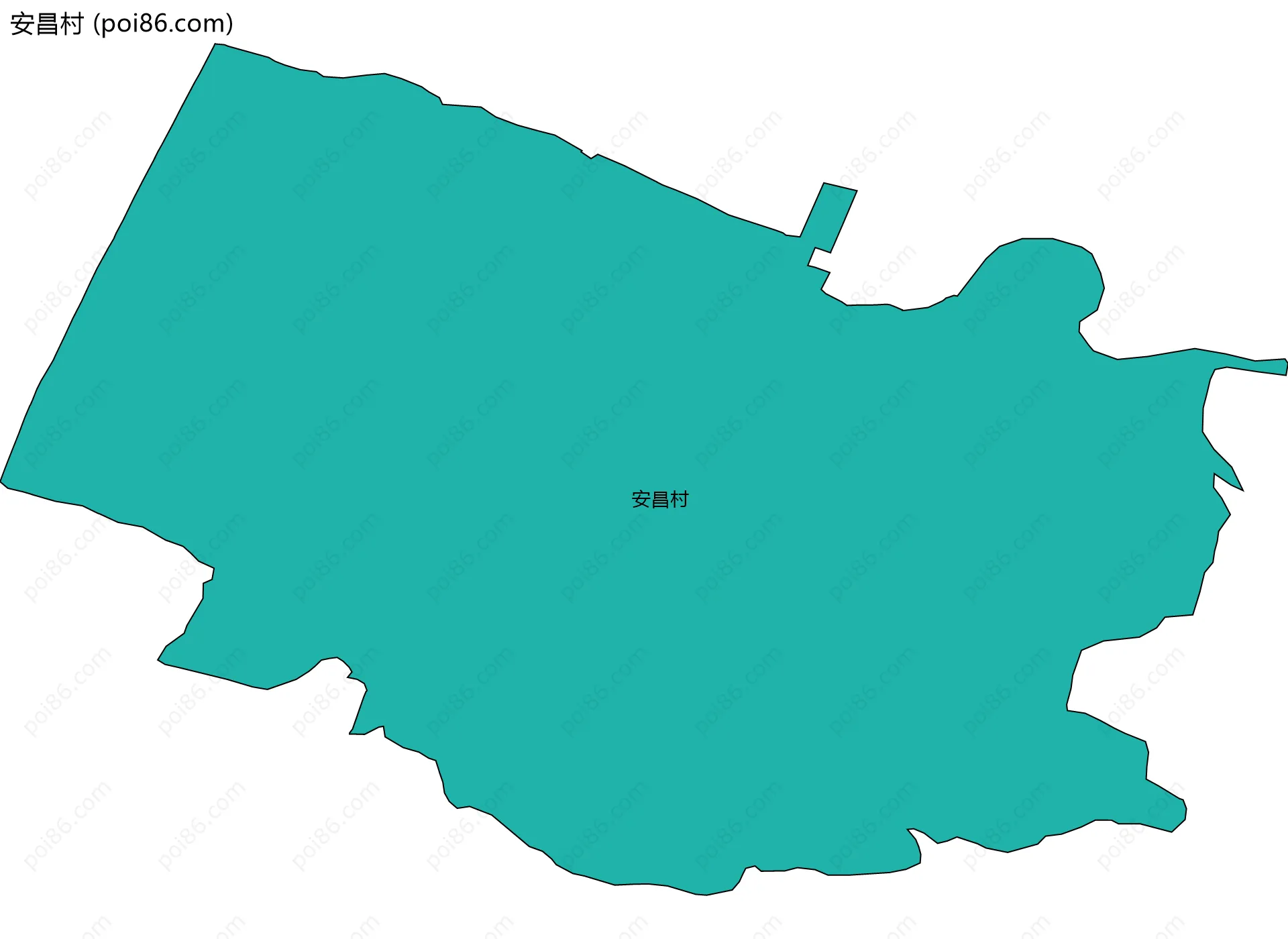 安昌村边界地图