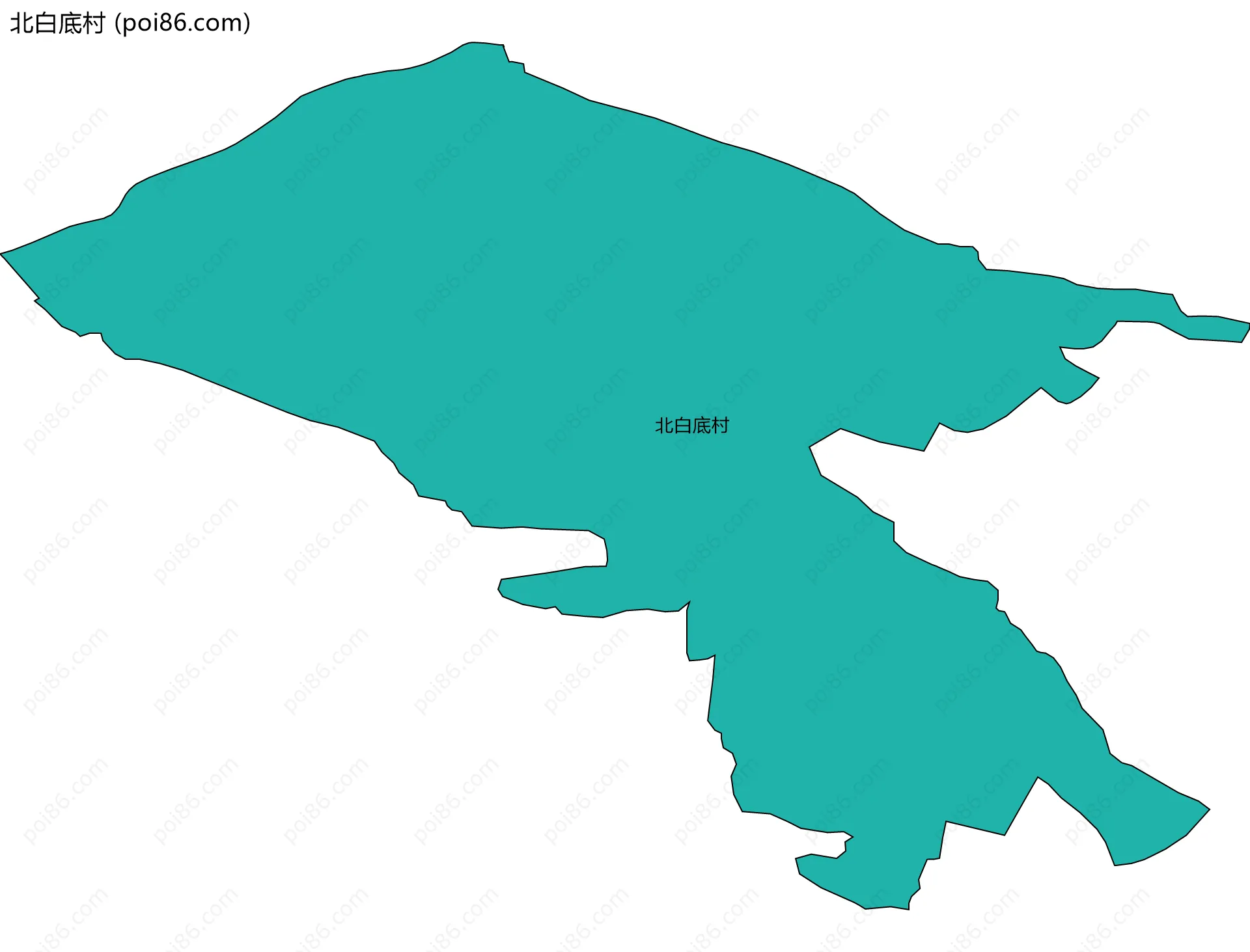 北白底村边界地图