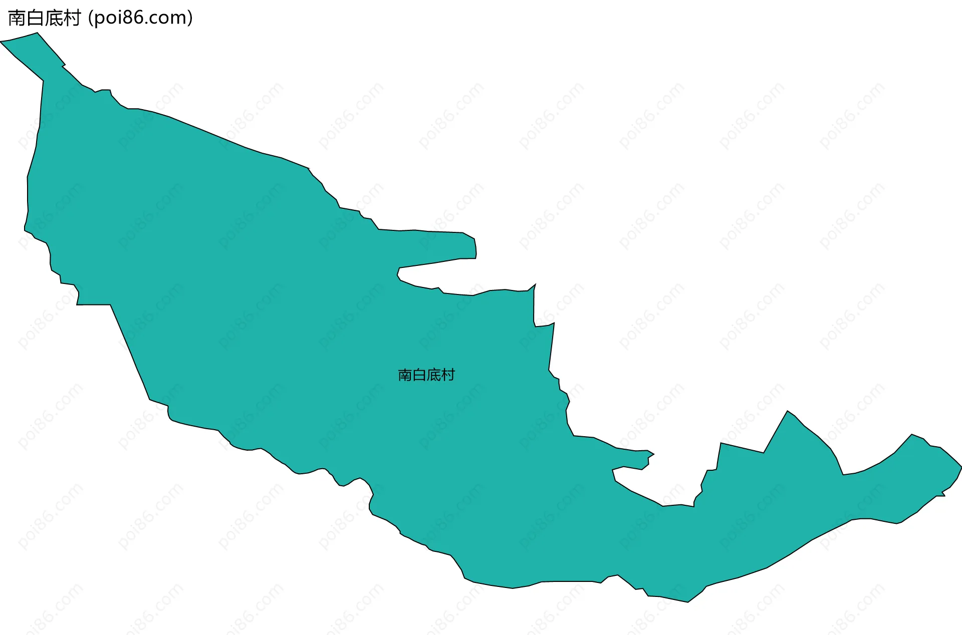南白底村边界地图