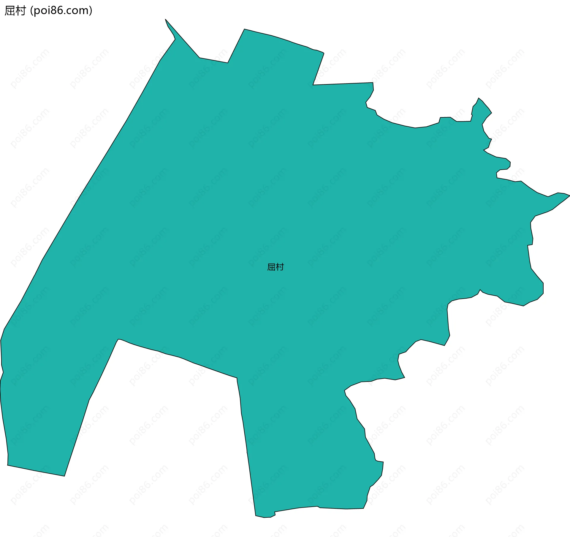 屈村边界地图