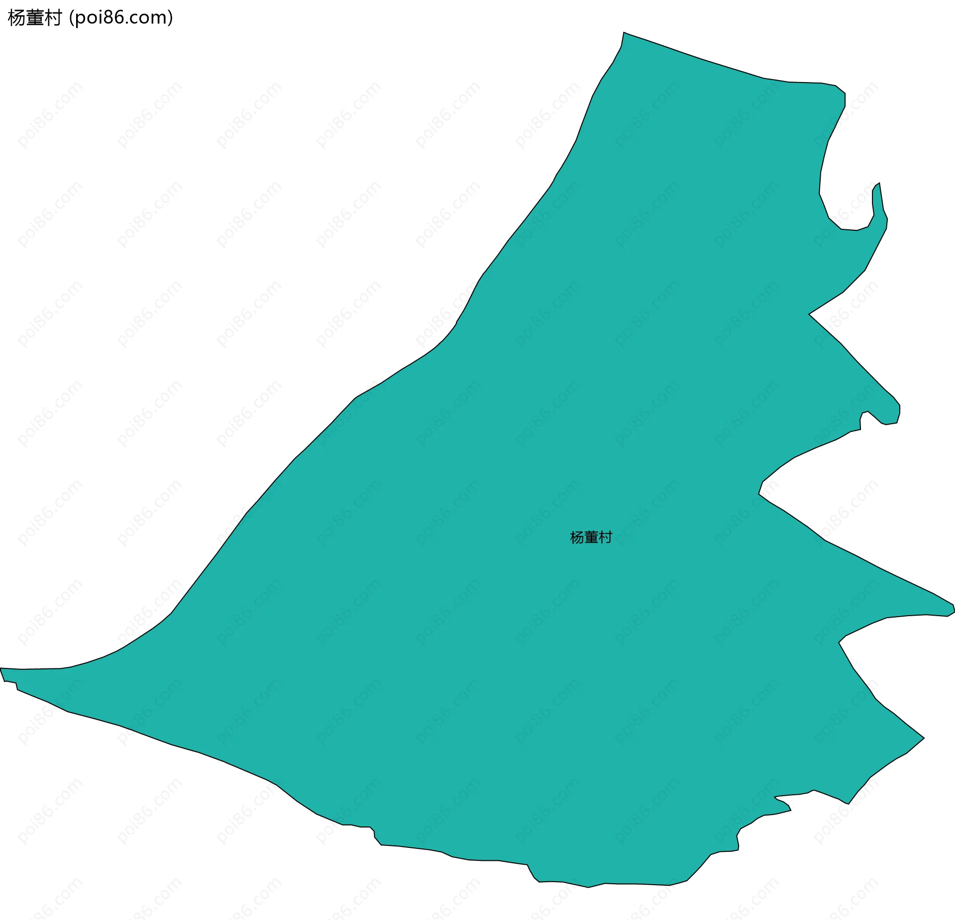 杨董村边界地图