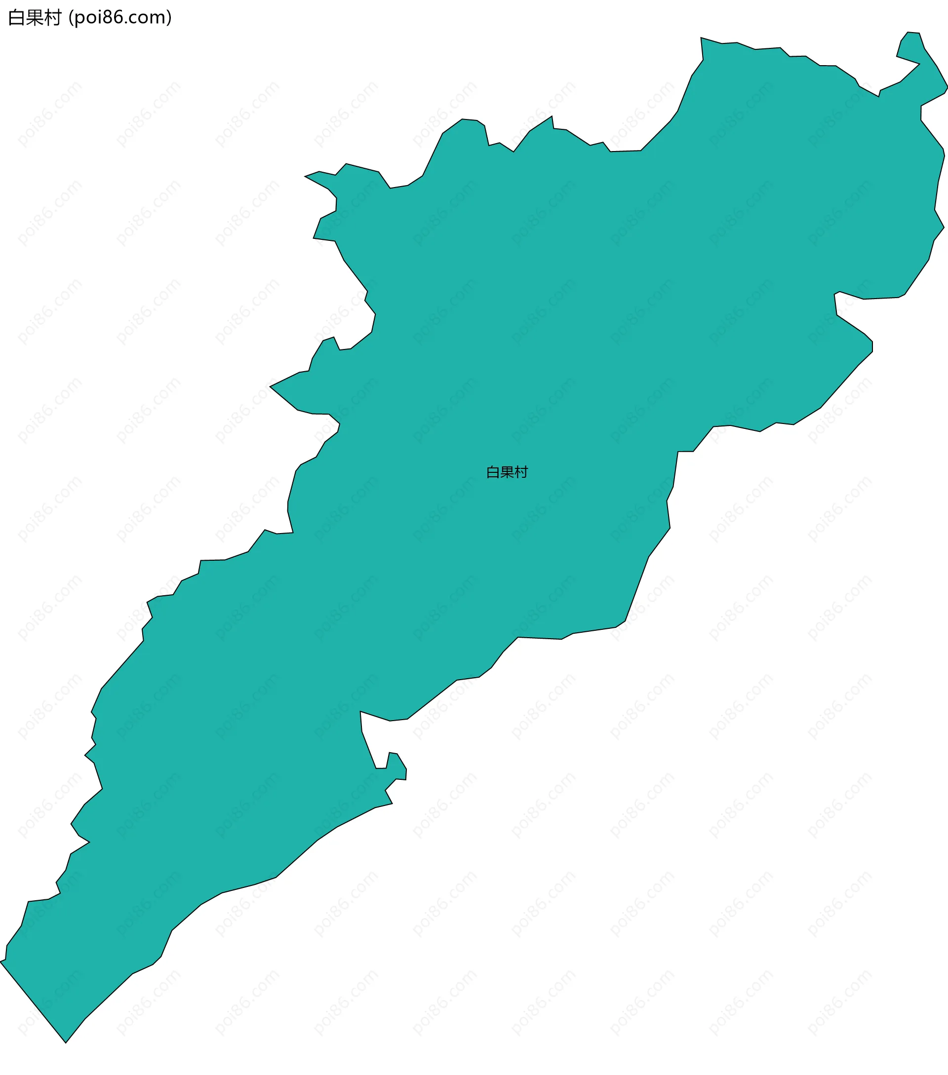 白果村边界地图