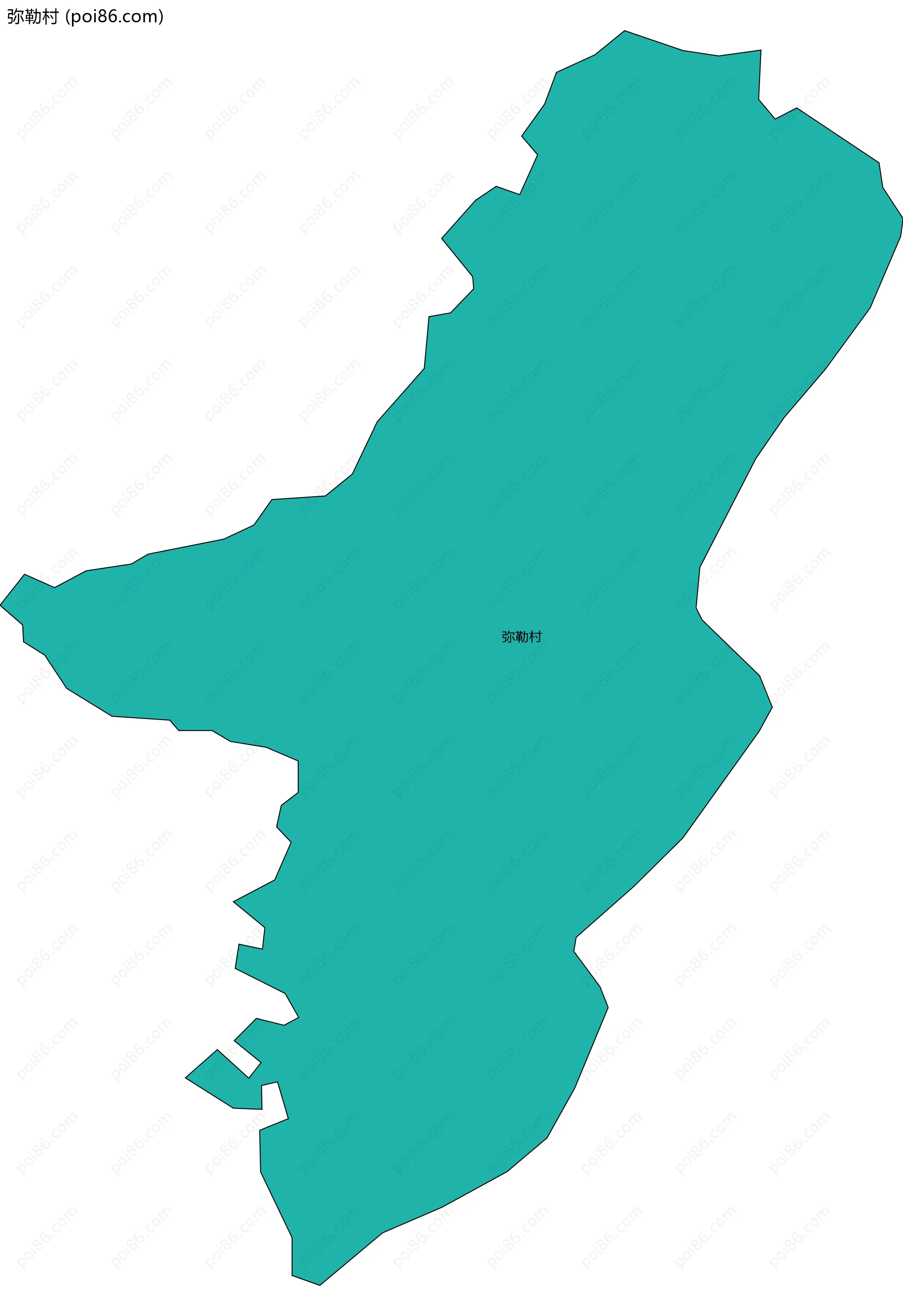 弥勒村边界地图