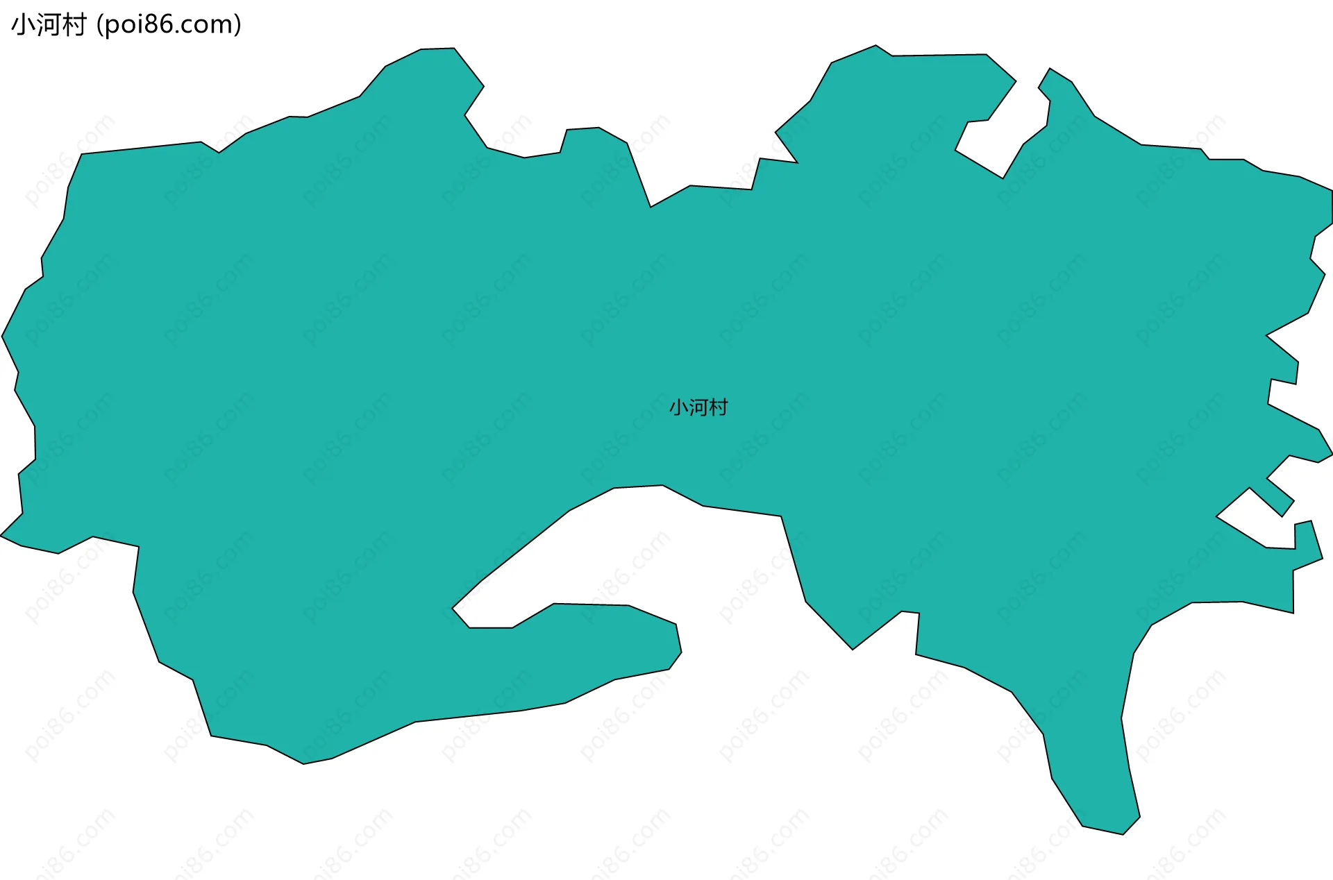 小河村边界地图