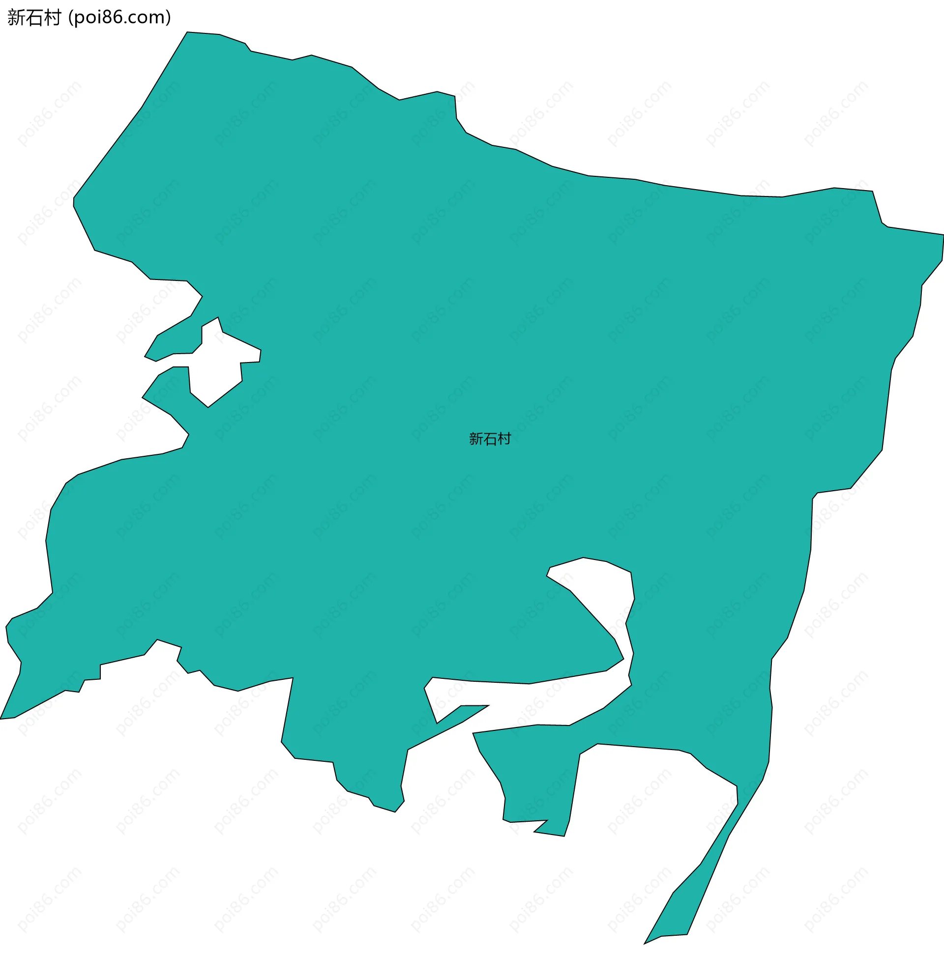 新石村边界地图