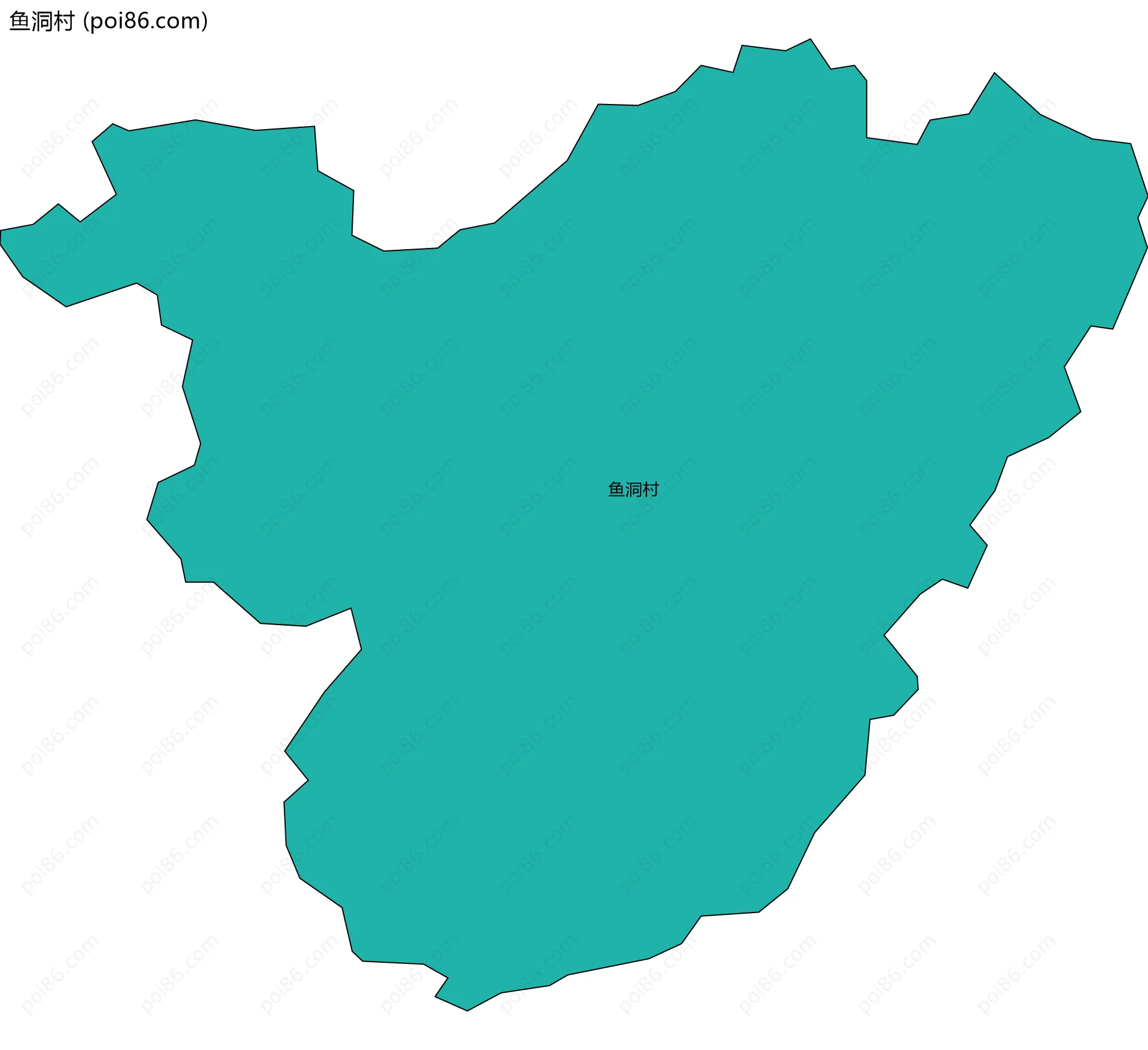 鱼洞村边界地图