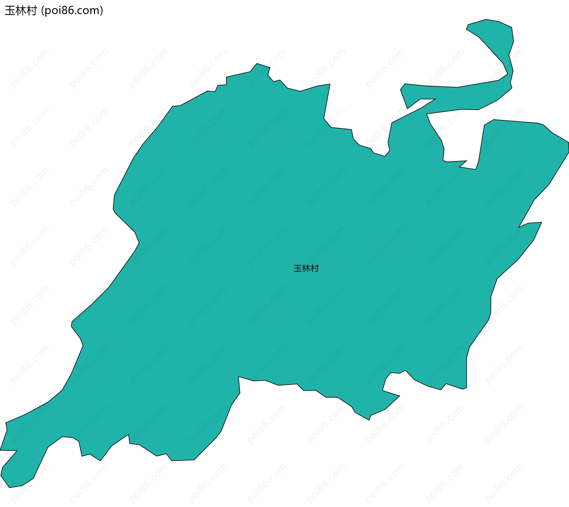 玉林村边界地图