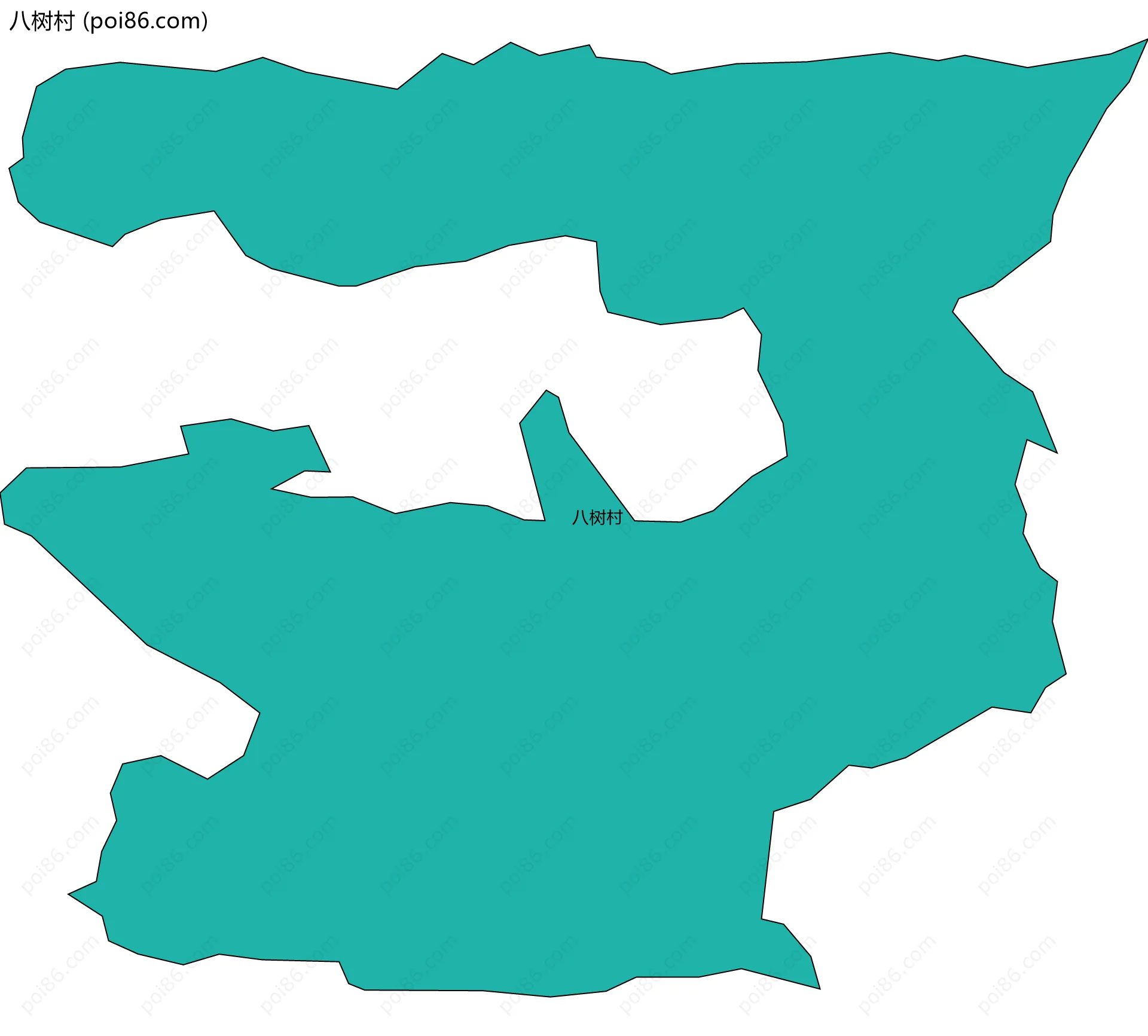 八树村边界地图