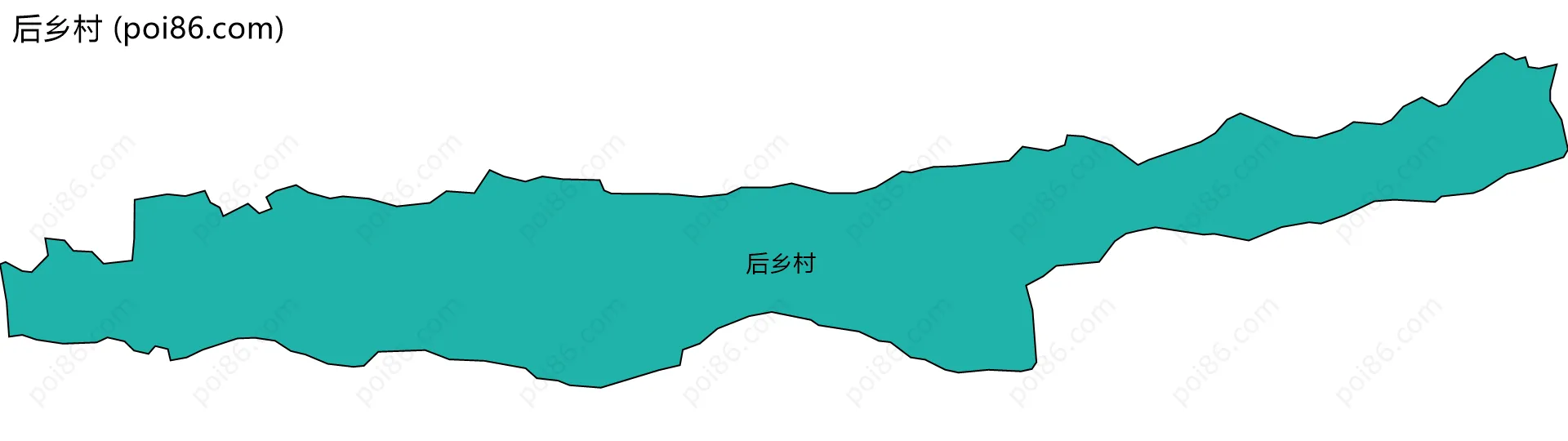 后乡村边界地图