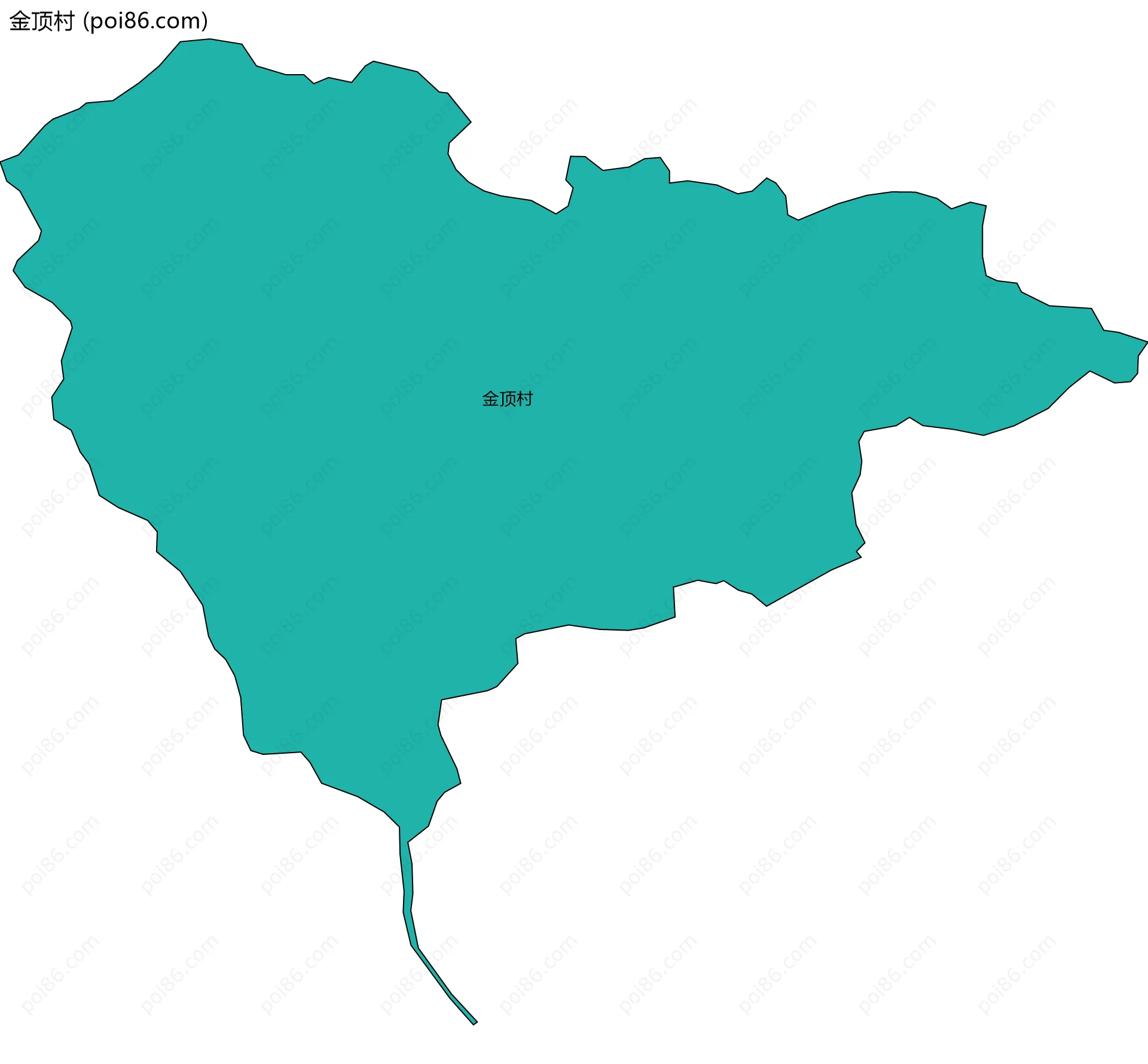 金顶村边界地图