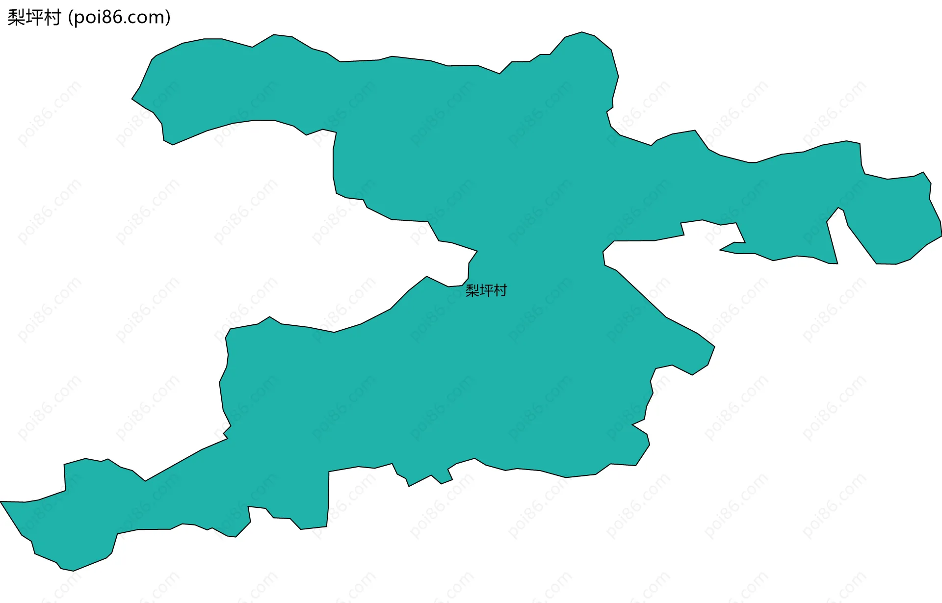 梨坪村边界地图