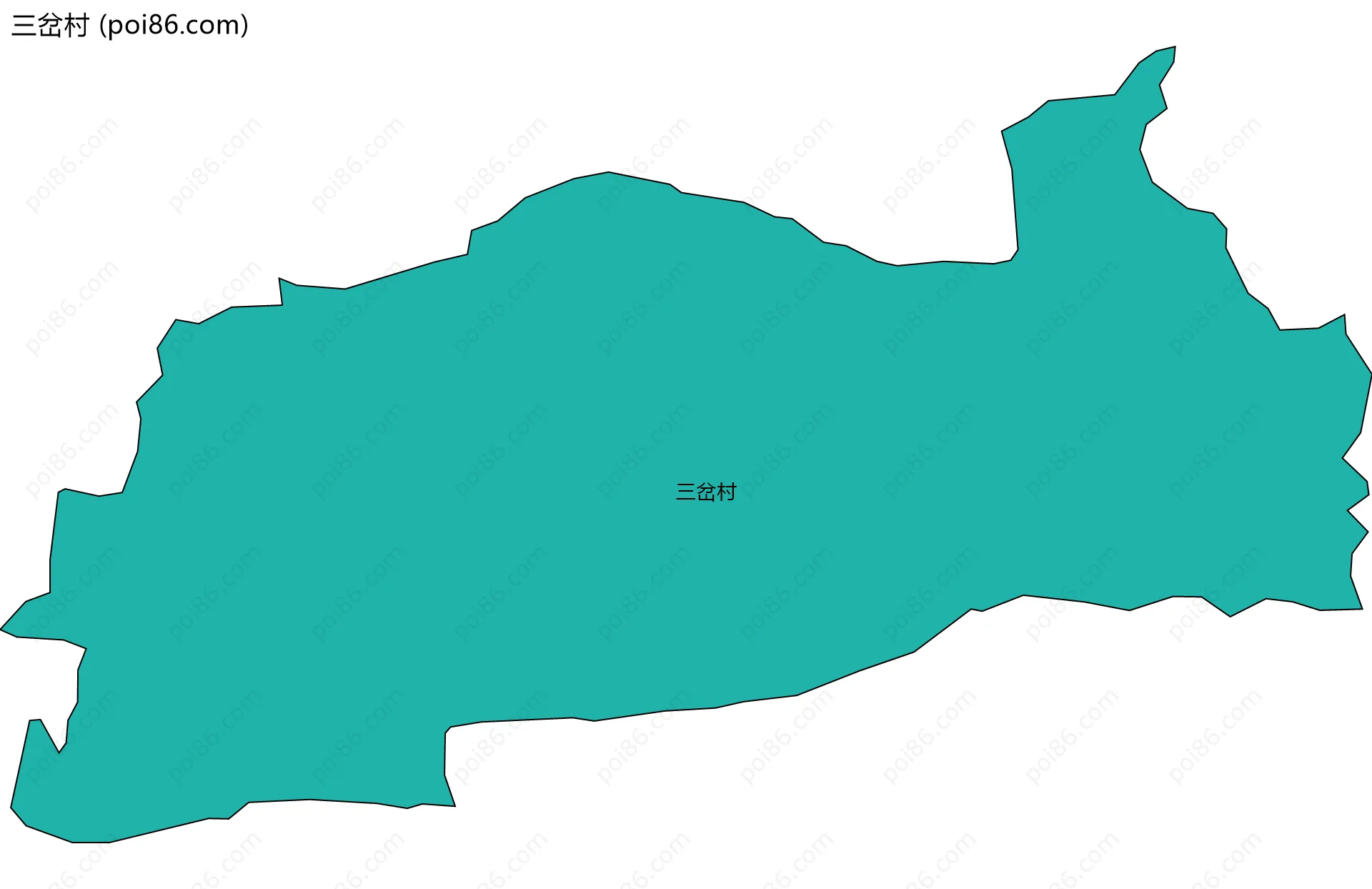 三岔村边界地图
