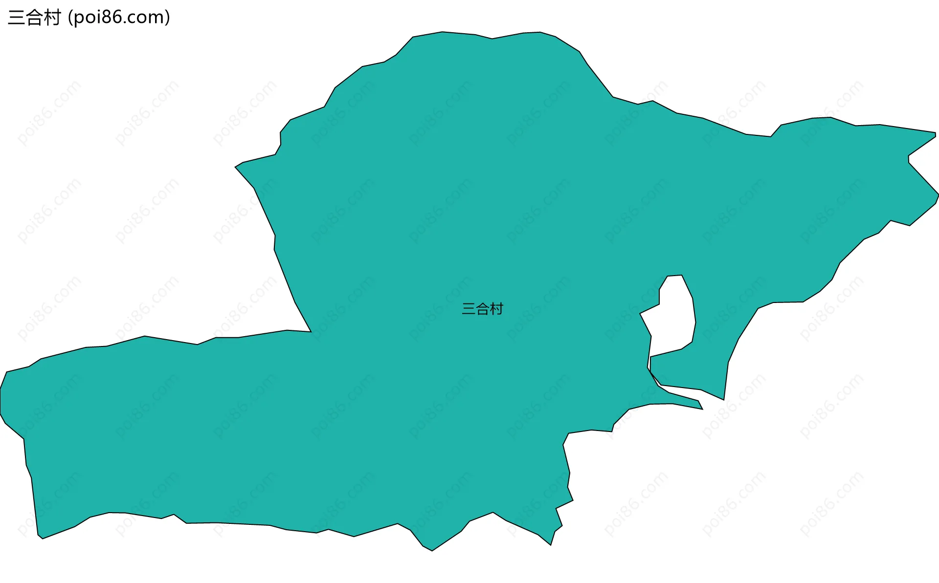 三合村边界地图
