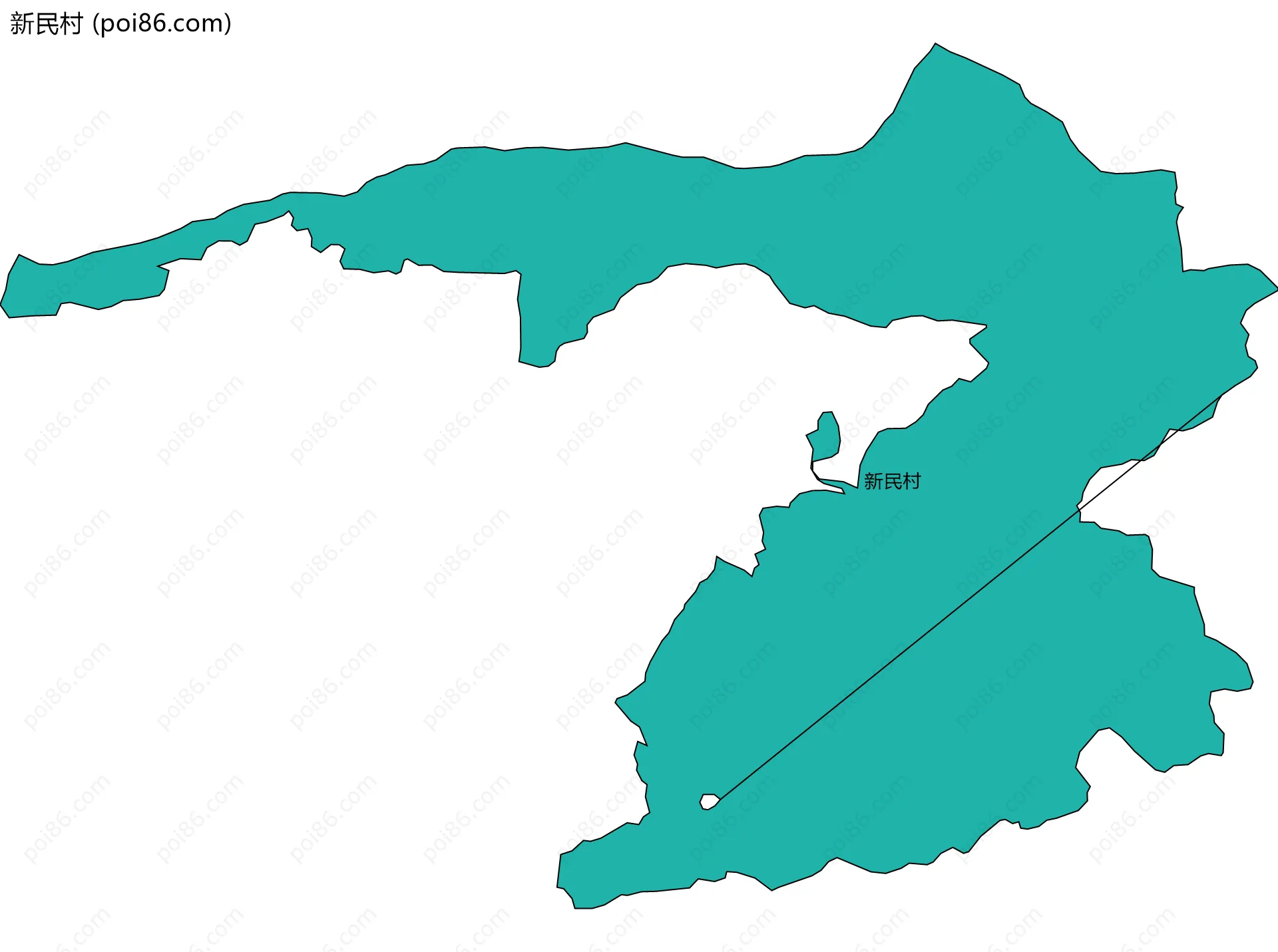 新民村边界地图
