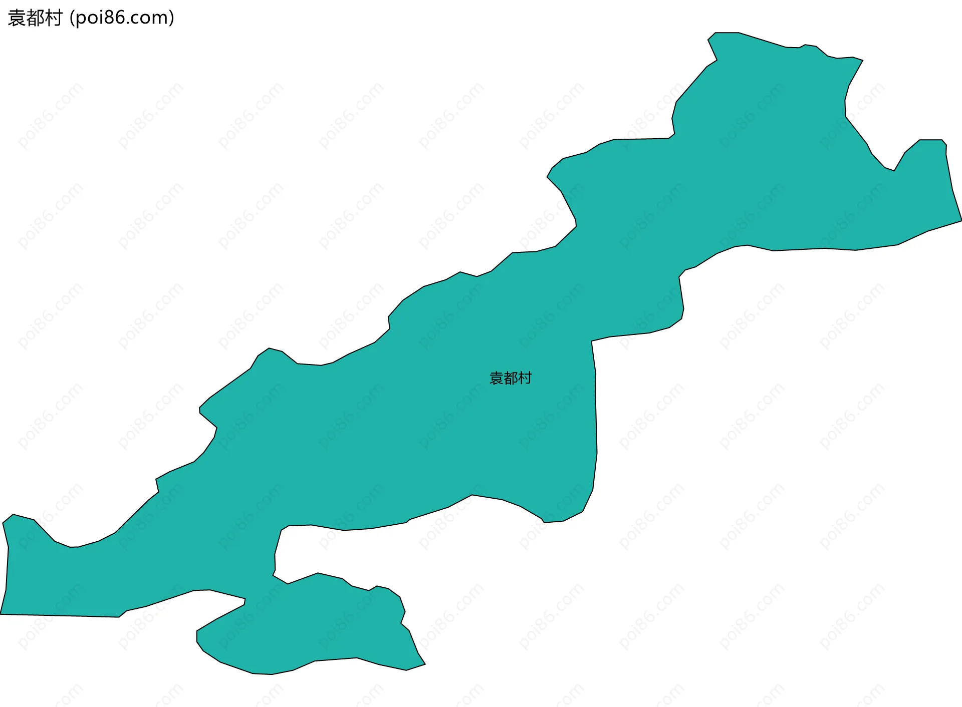 袁都村边界地图