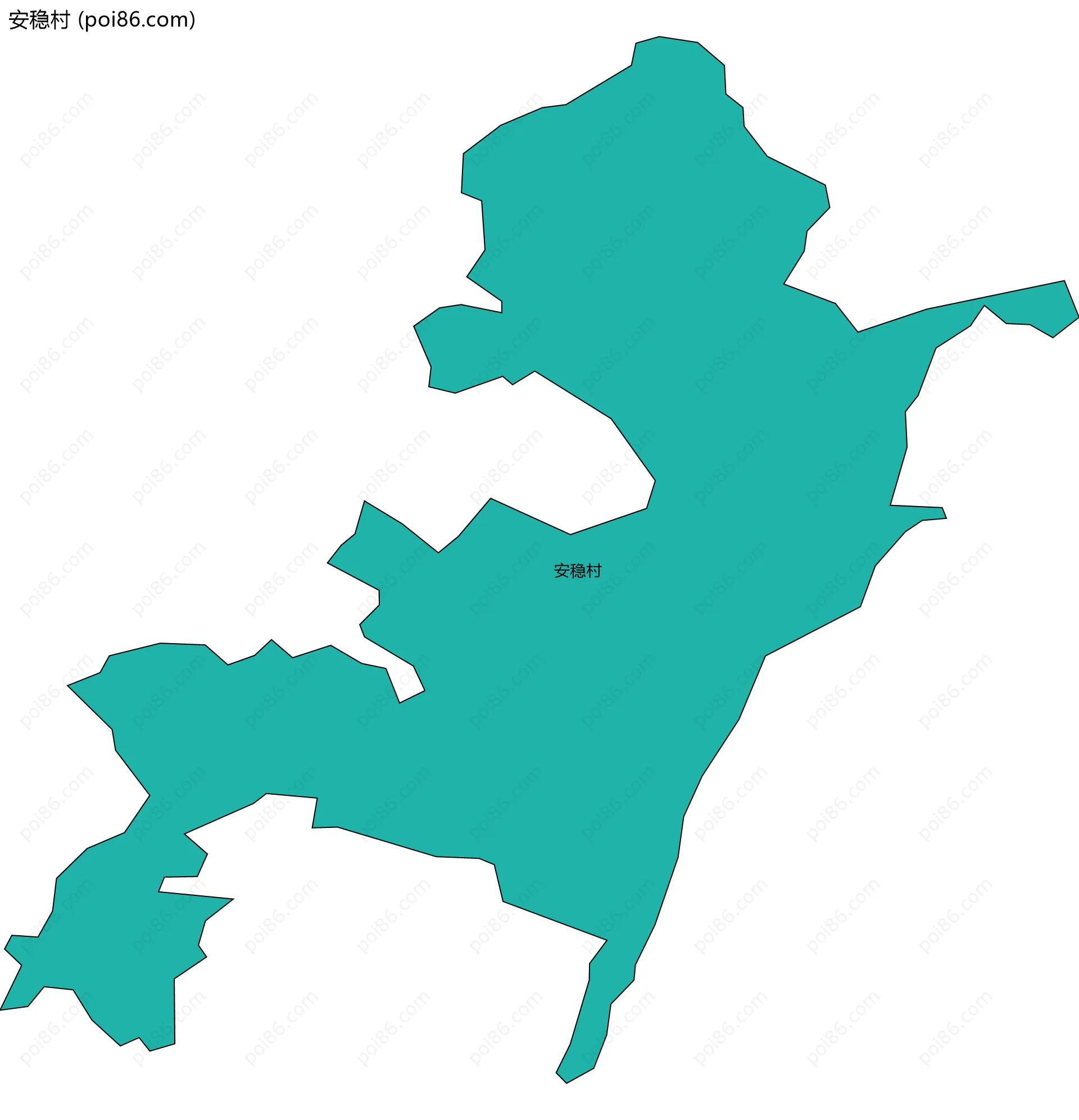 安稳村边界地图