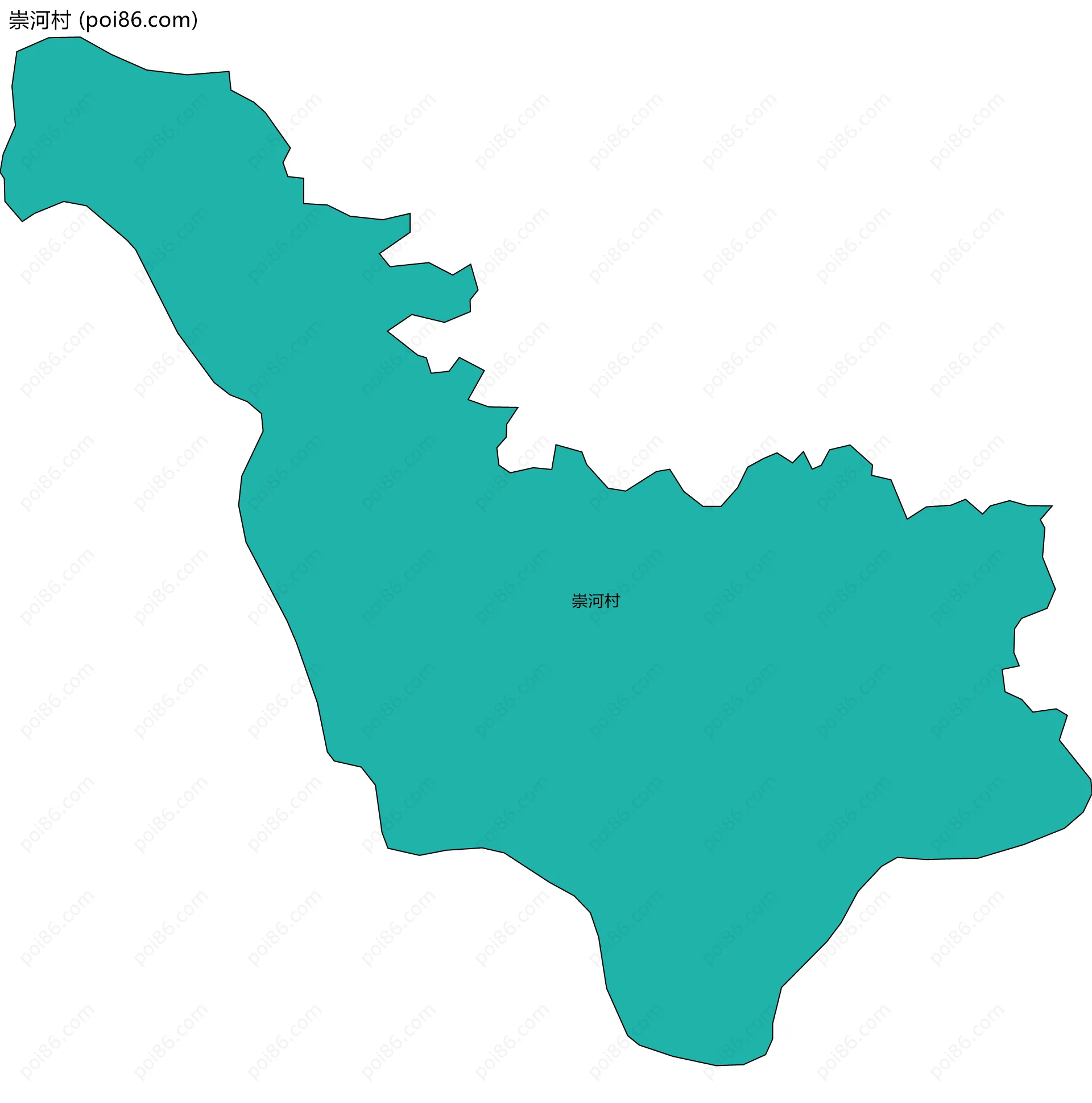 崇河村边界地图